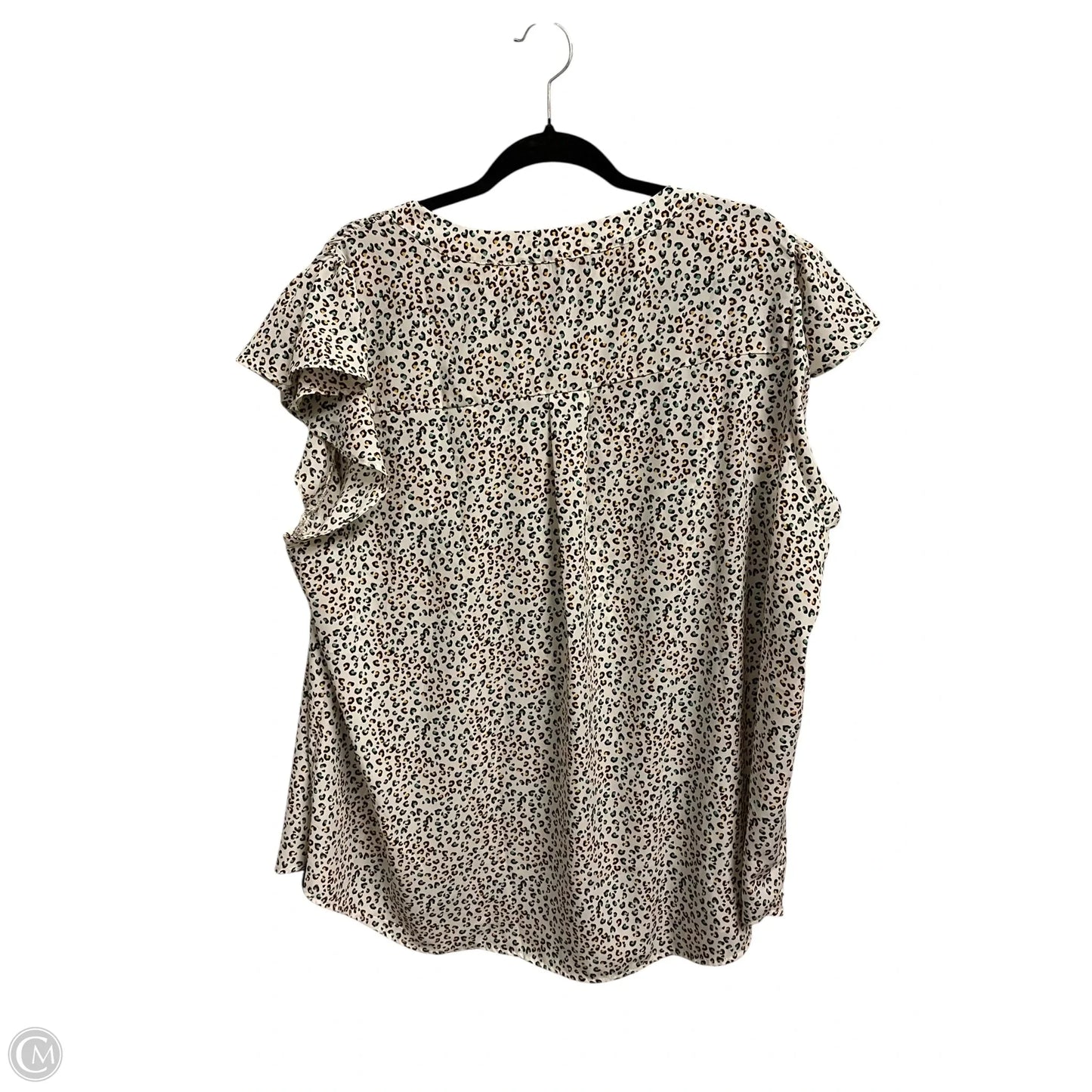 Top Short Sleeve By Andree By Unit In Animal Print, Size: 2x