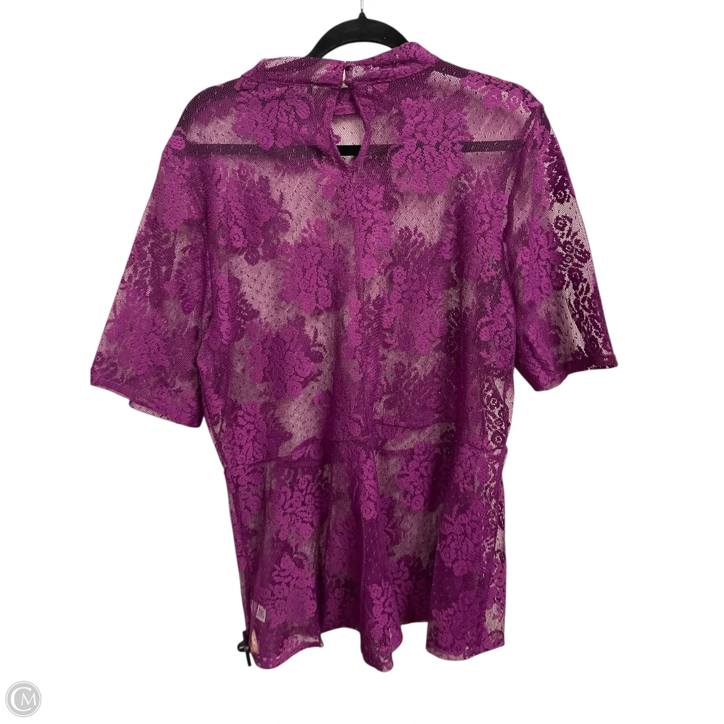 Top Short Sleeve By Lane Bryant In Purple, Size: 1x