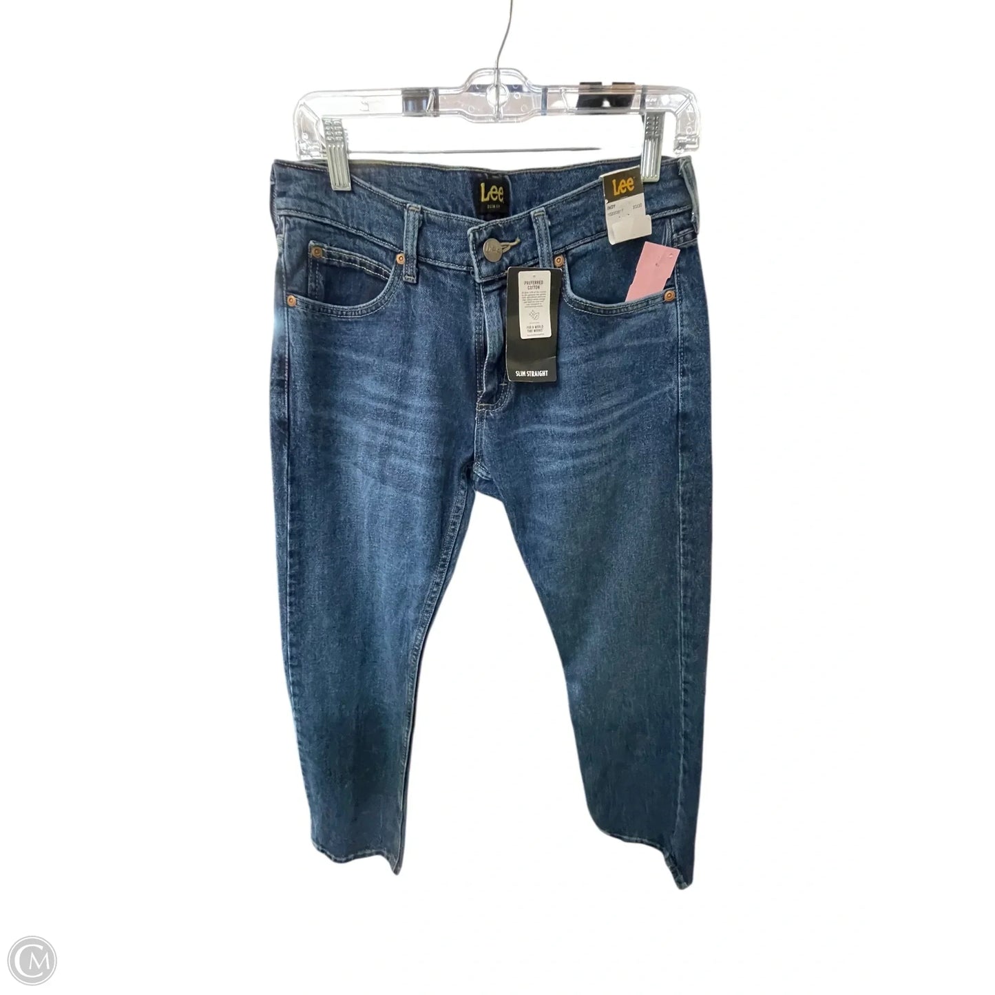 Jeans Straight By Lee In Blue Denim, Size: 10