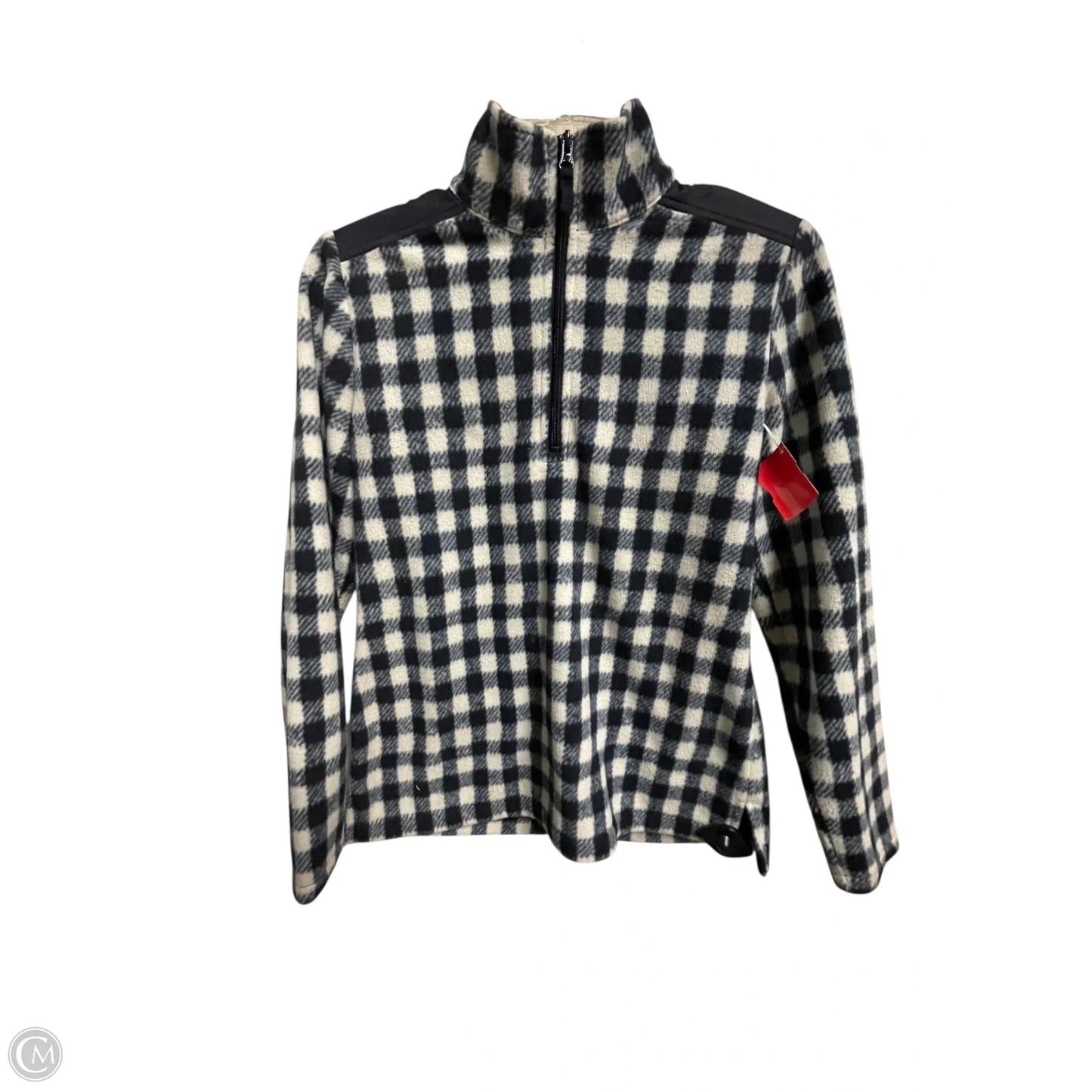 Sweatshirt Collar By Talbots In Blue & White, Size: Xs