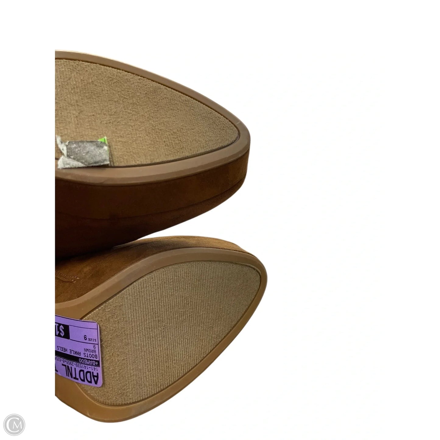 Boots Ankle Heels By Bamboo In Brown, Size: 9