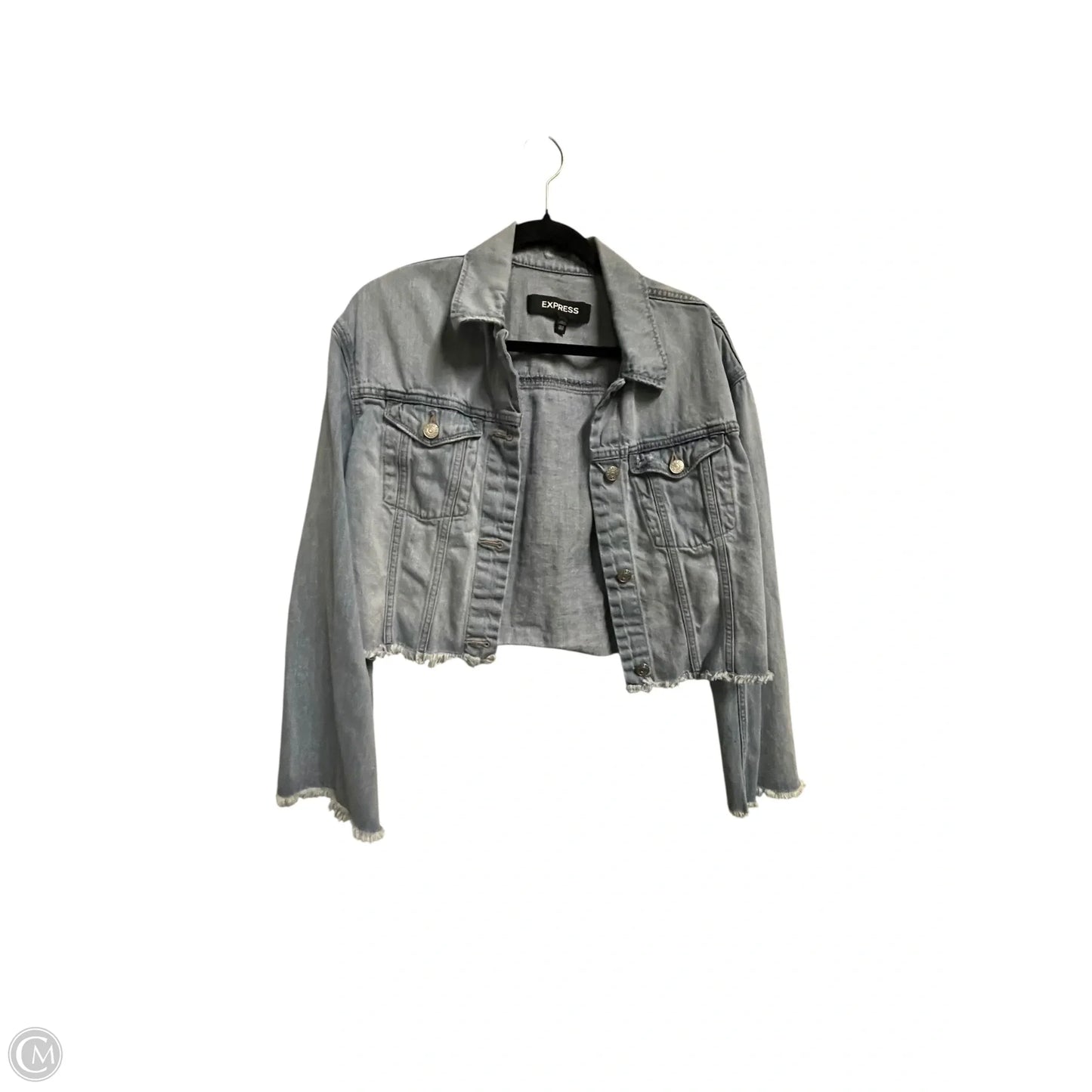 Jacket Denim By Express In Blue Denim, Size: Xs