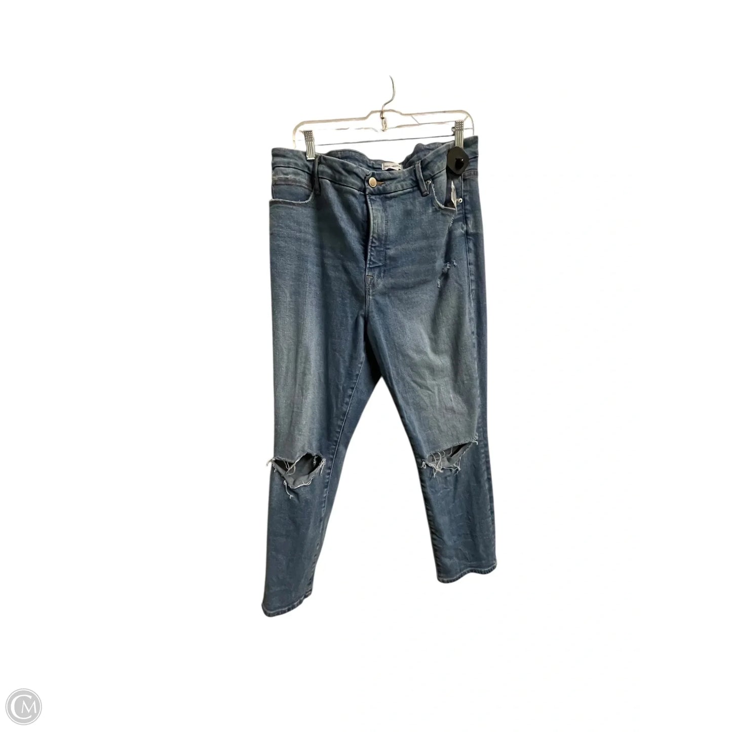 Jeans Straight By Good American In Blue, Size: 18