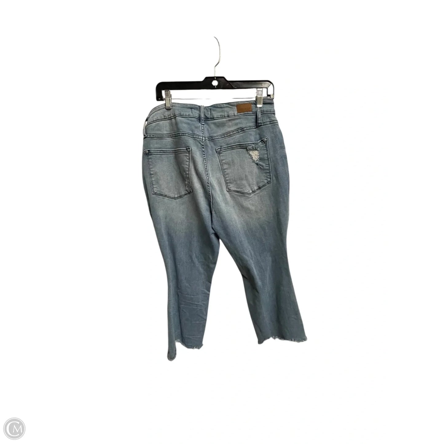 Jeans Cropped By Judy Blue In Blue & Brown, Size: 14