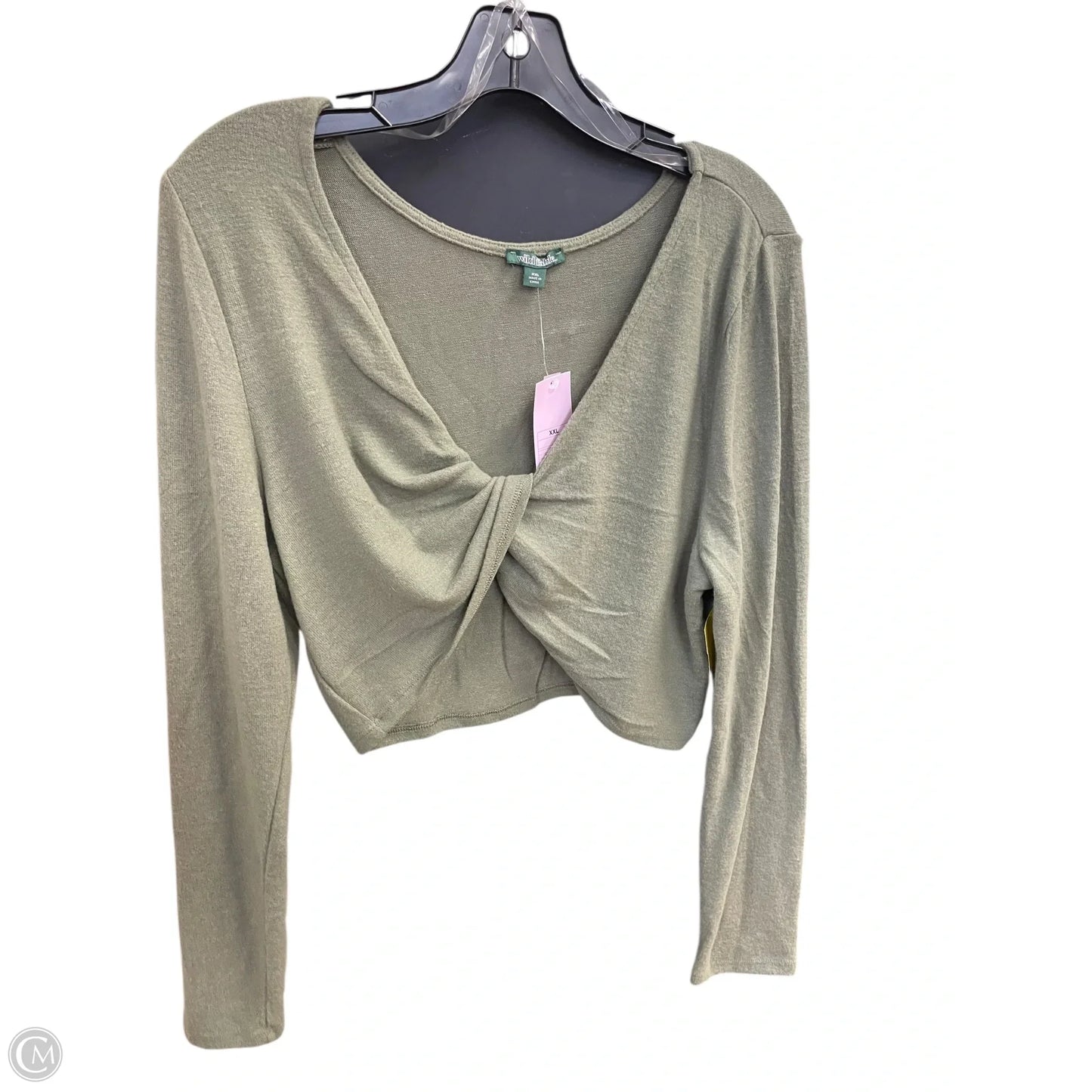 Top Long Sleeve By Wild Fable In Green, Size: Xxl