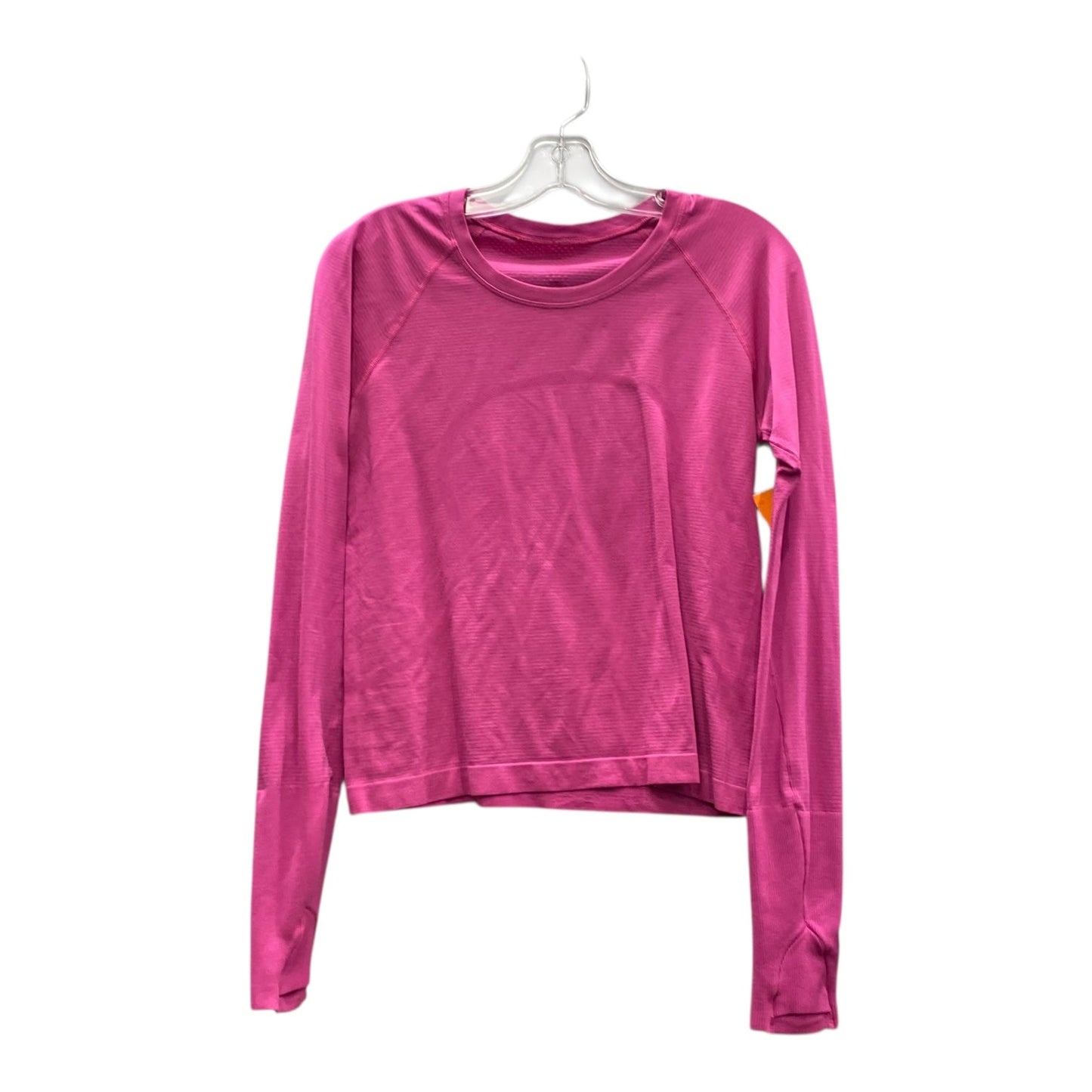 Athletic Top Ls Collar By Lululemon In Pink, Size:M