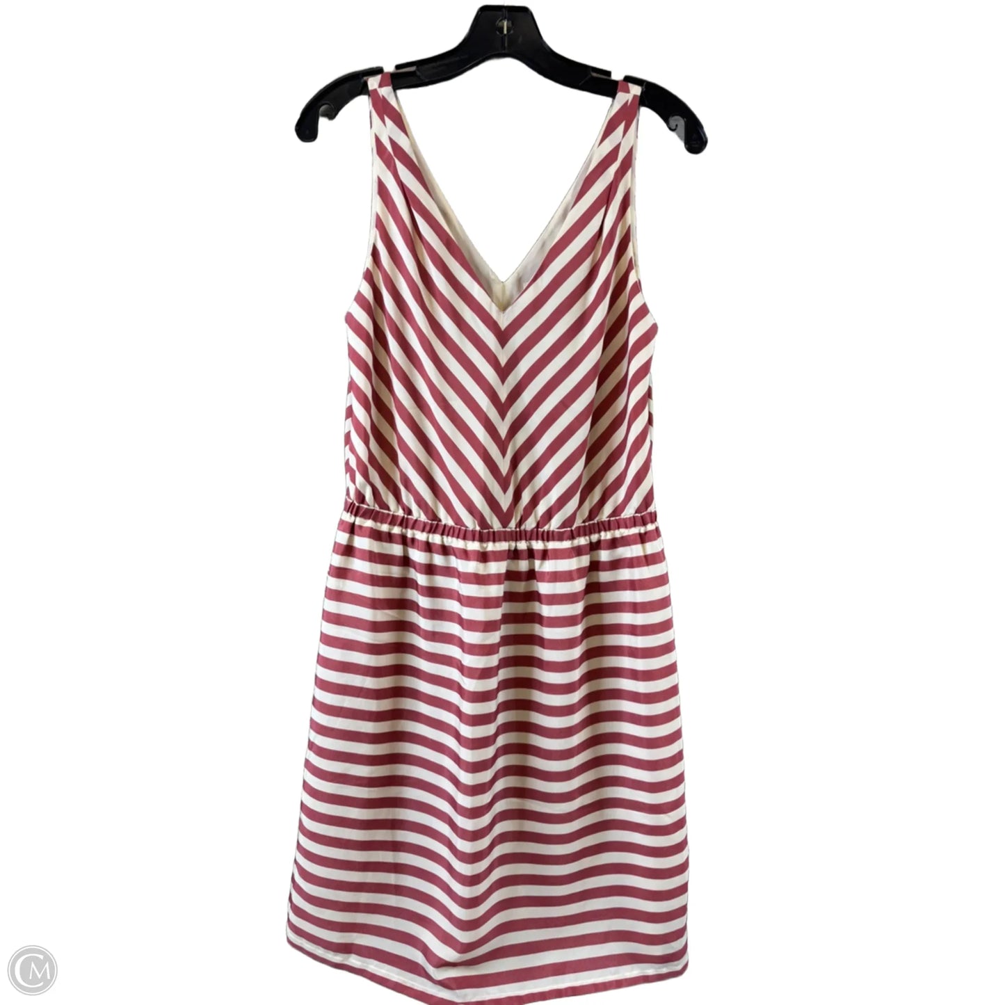 Dress Casual Midi By Loft In Striped Pattern, Size: M