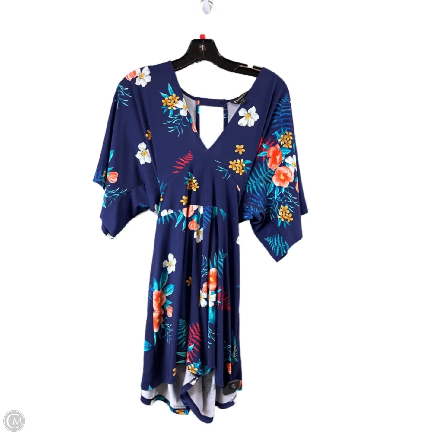 Romper By Express In Blue & Orange, Size: S