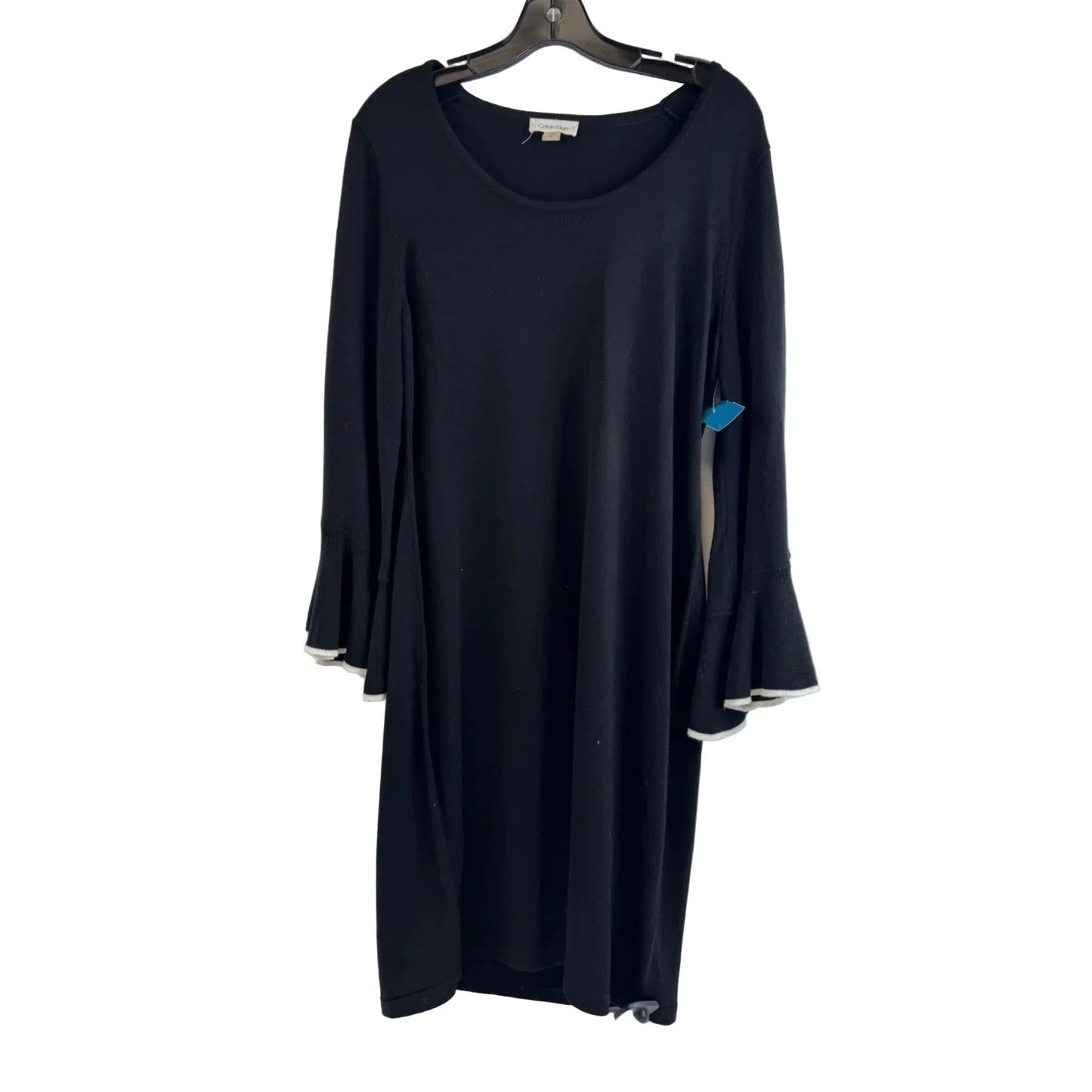 Dress Casual Midi By Calvin Klein In Black & White, Size: Xl