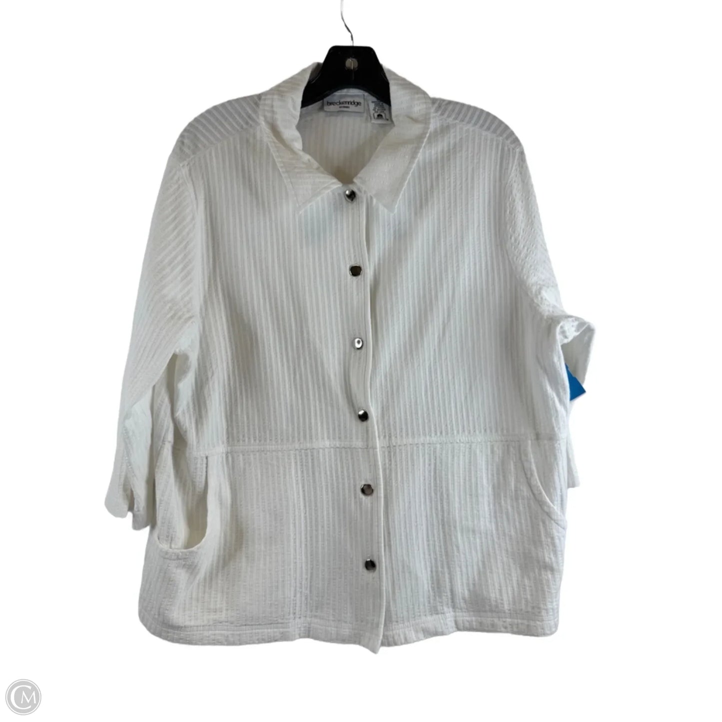 Top Long Sleeve By Breckenridge In White, Size: 1x