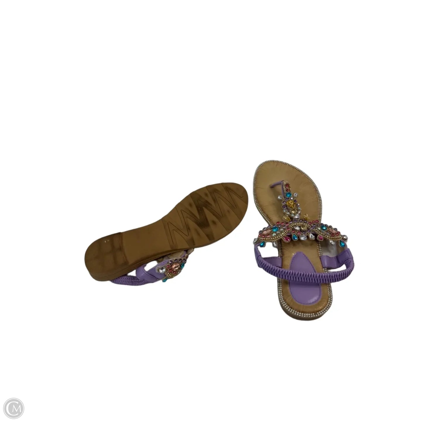Sandals Flats By Clothes Mentor In Purple, Size: 9