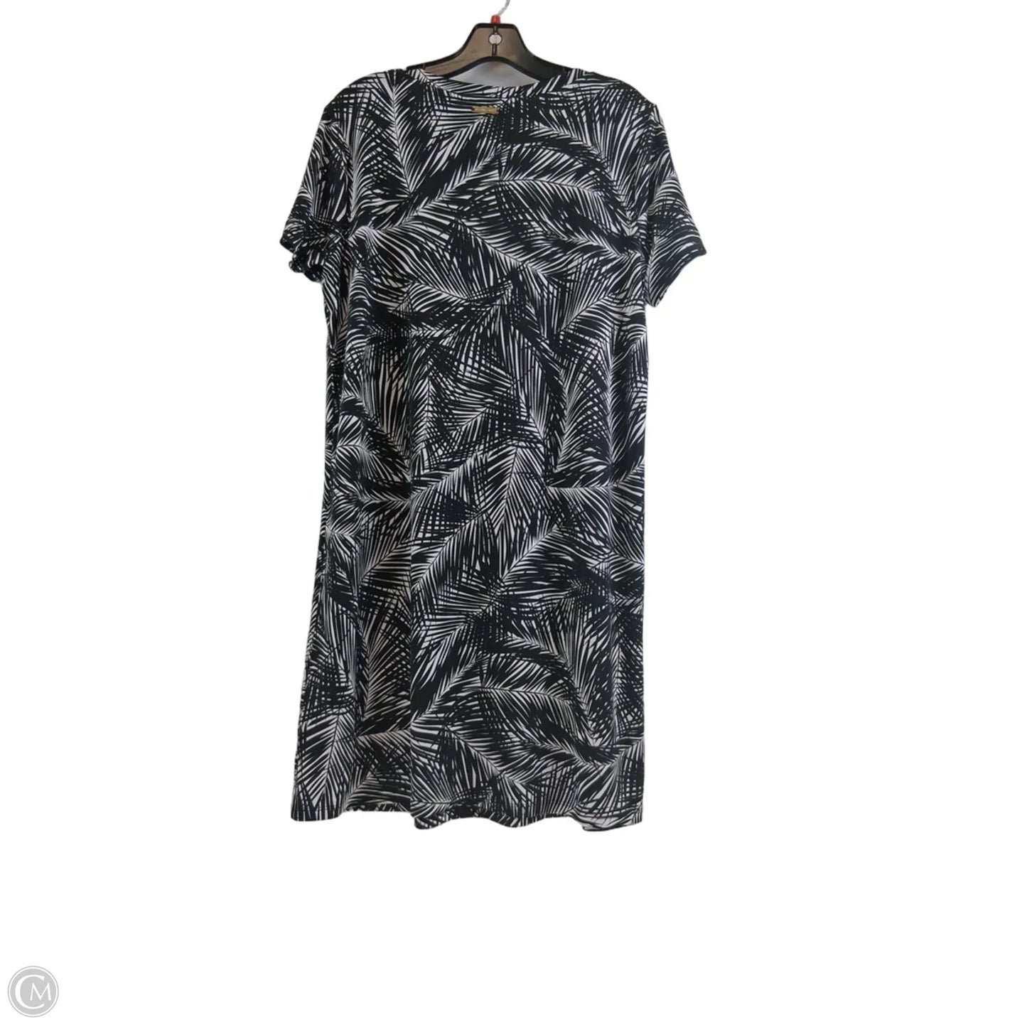 Dress Casual Midi By Michael By Michael Kors In Black & White, Size: L