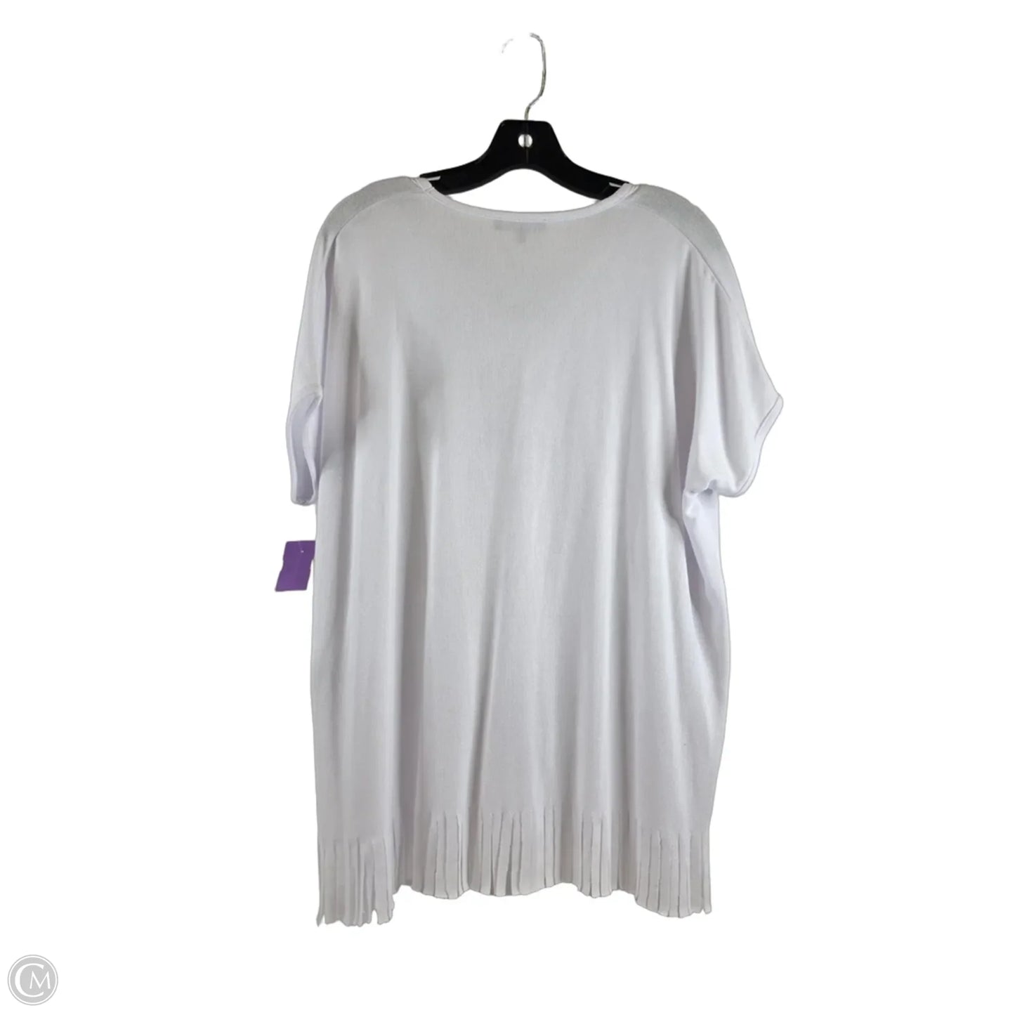 Top Short Sleeve By French Kiss In White, Size: S