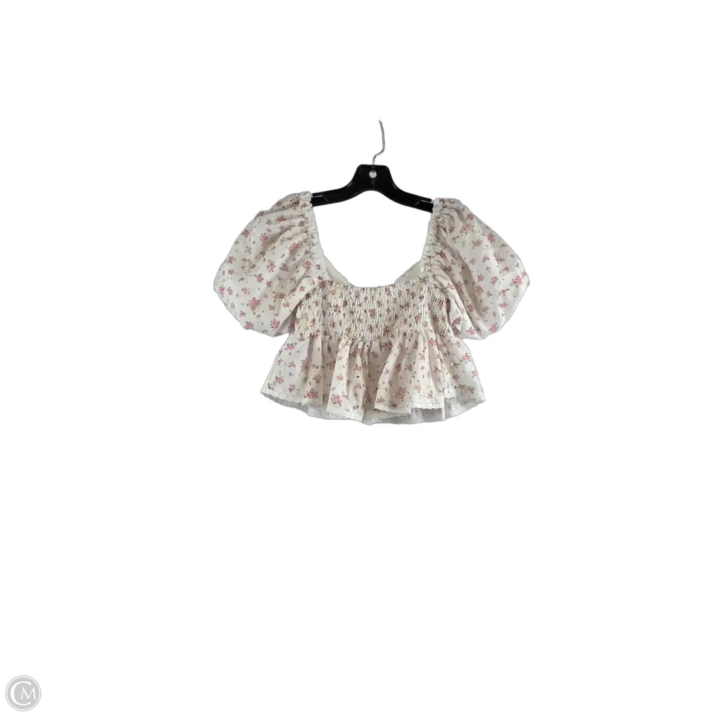 Top Short Sleeve By Altard State In Pink & White, Size: S