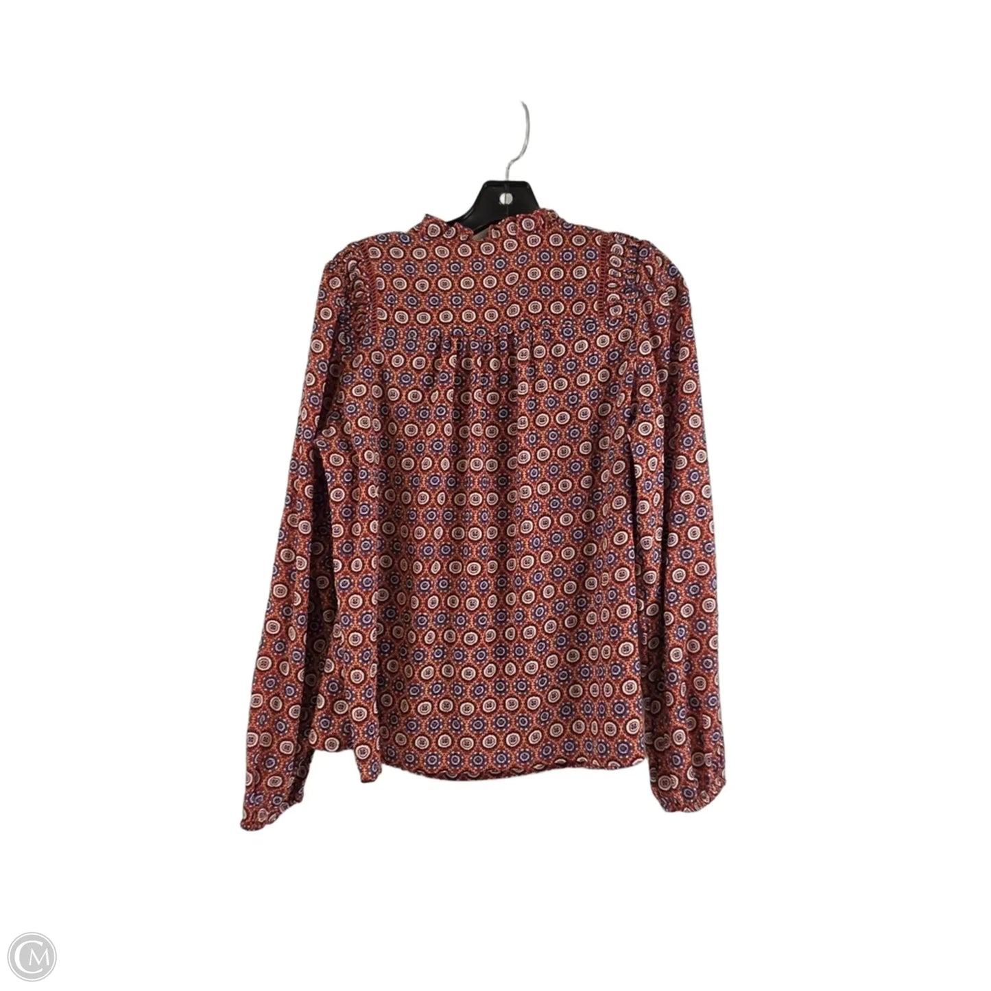 Top Long Sleeve By Loft In Blue & Orange, Size: M