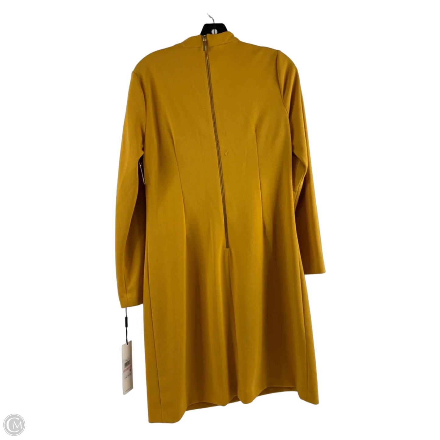 Dress Casual Midi By Calvin Klein In Yellow, Size: M