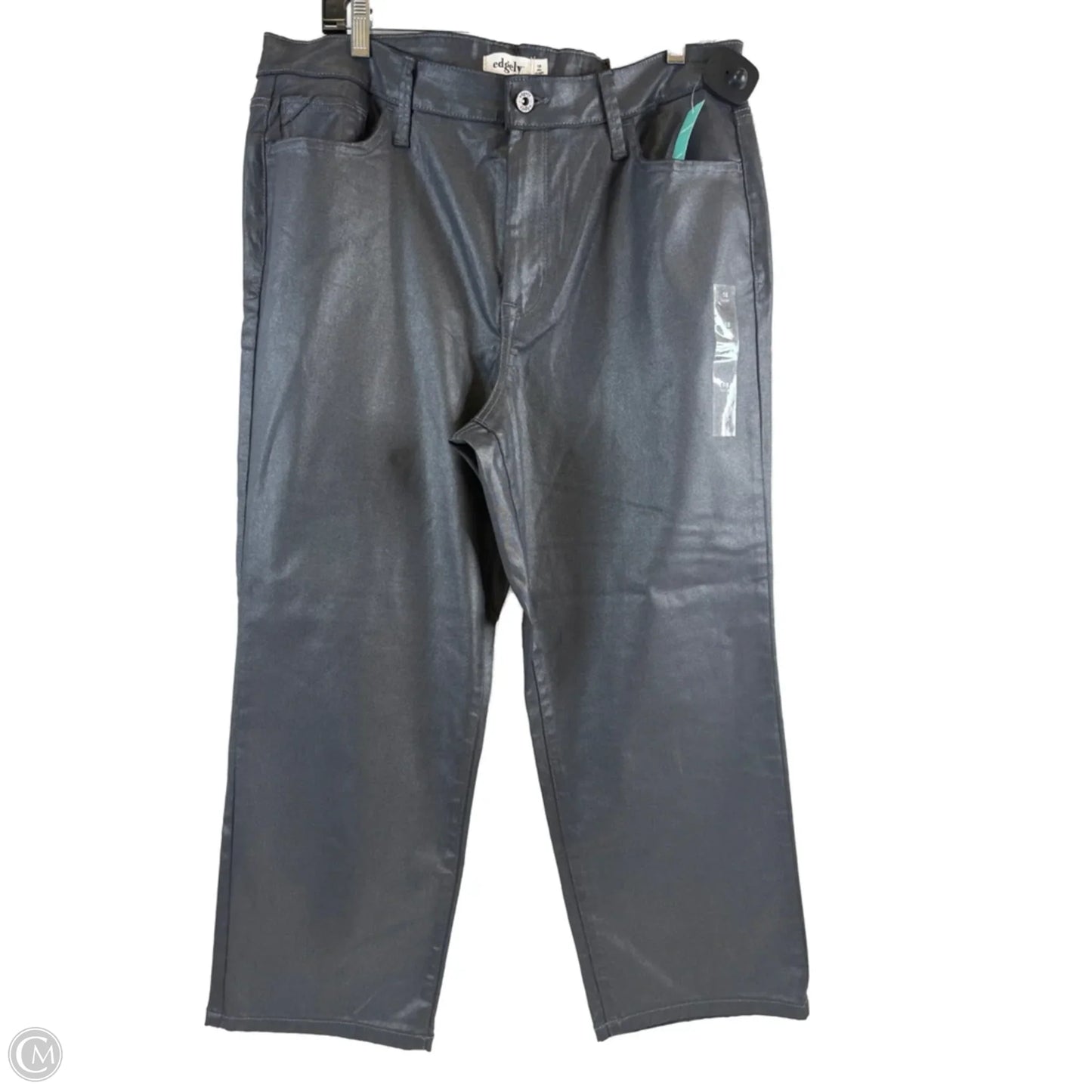 Jeans Straight By Edgely In Grey, Size: 18