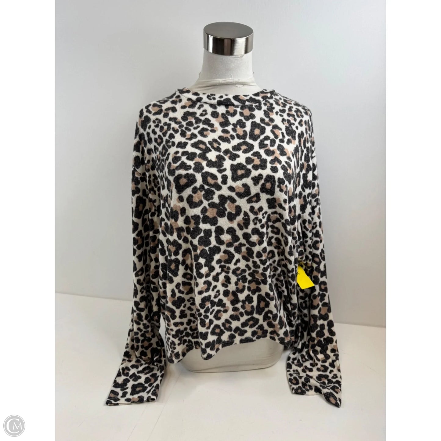Top Long Sleeve By Freshman In Animal Print, Size: Xl