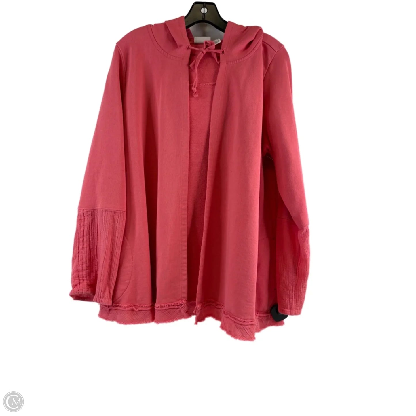 Sweatshirt Hoodie By Logo In Coral, Size: L