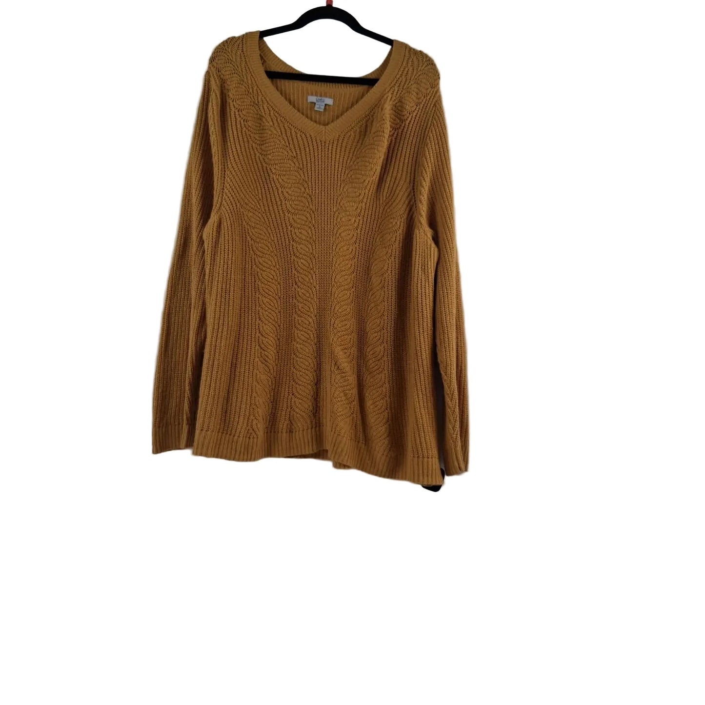 Sweater By Croft And Barrow In Yellow, Size: 1x