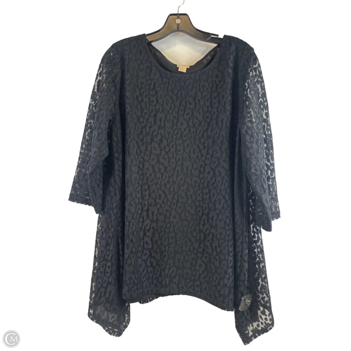 Top 3/4 Sleeve Basic By Chicos In Black, Size: L