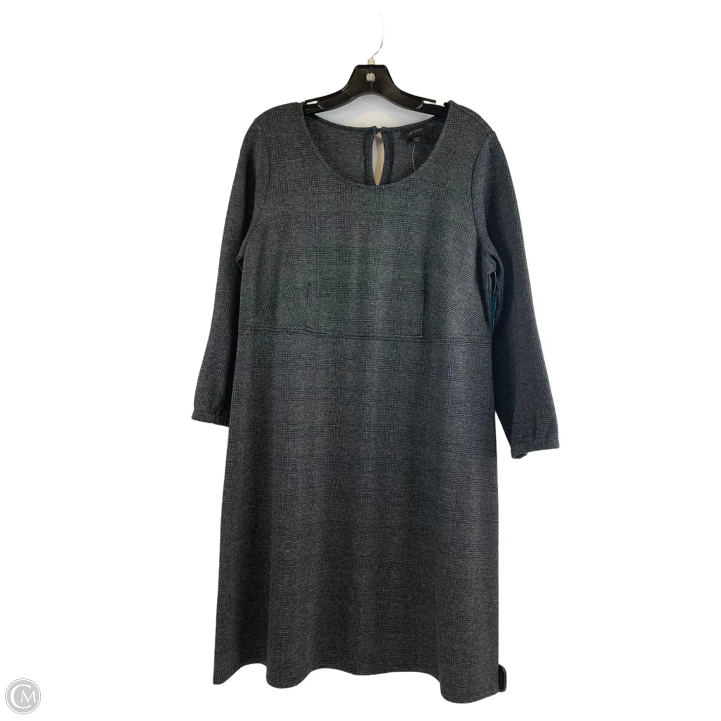 Dress Casual Midi By J. Jill In Black & Grey, Size: Mp