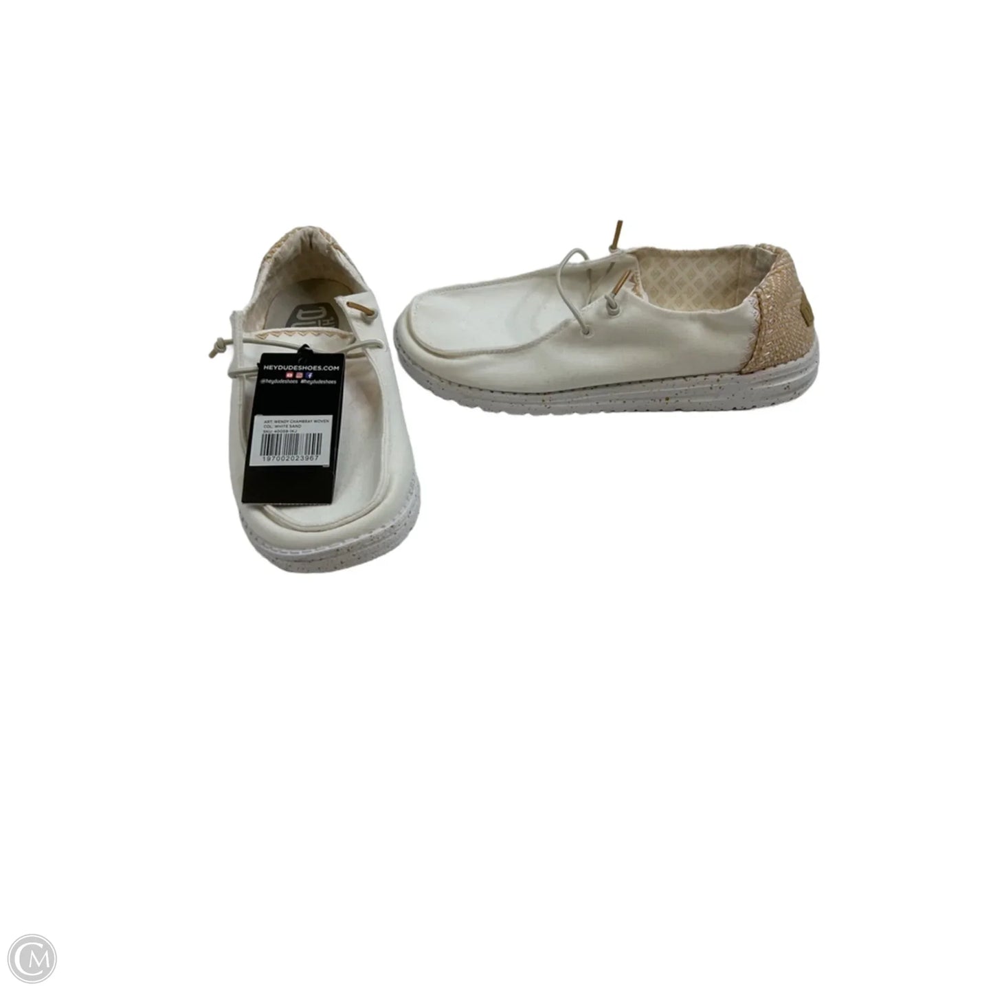 Shoes Flats By Hey Dude In Cream & Tan, Size: 9