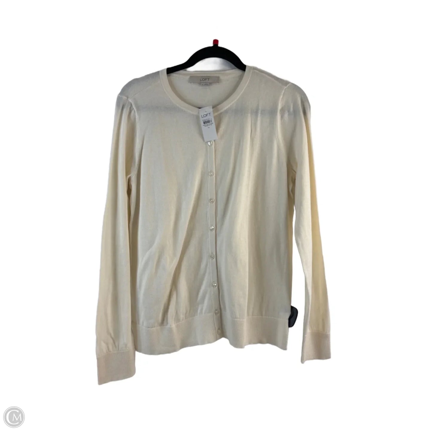 Cardigan By Loft In Cream, Size: M