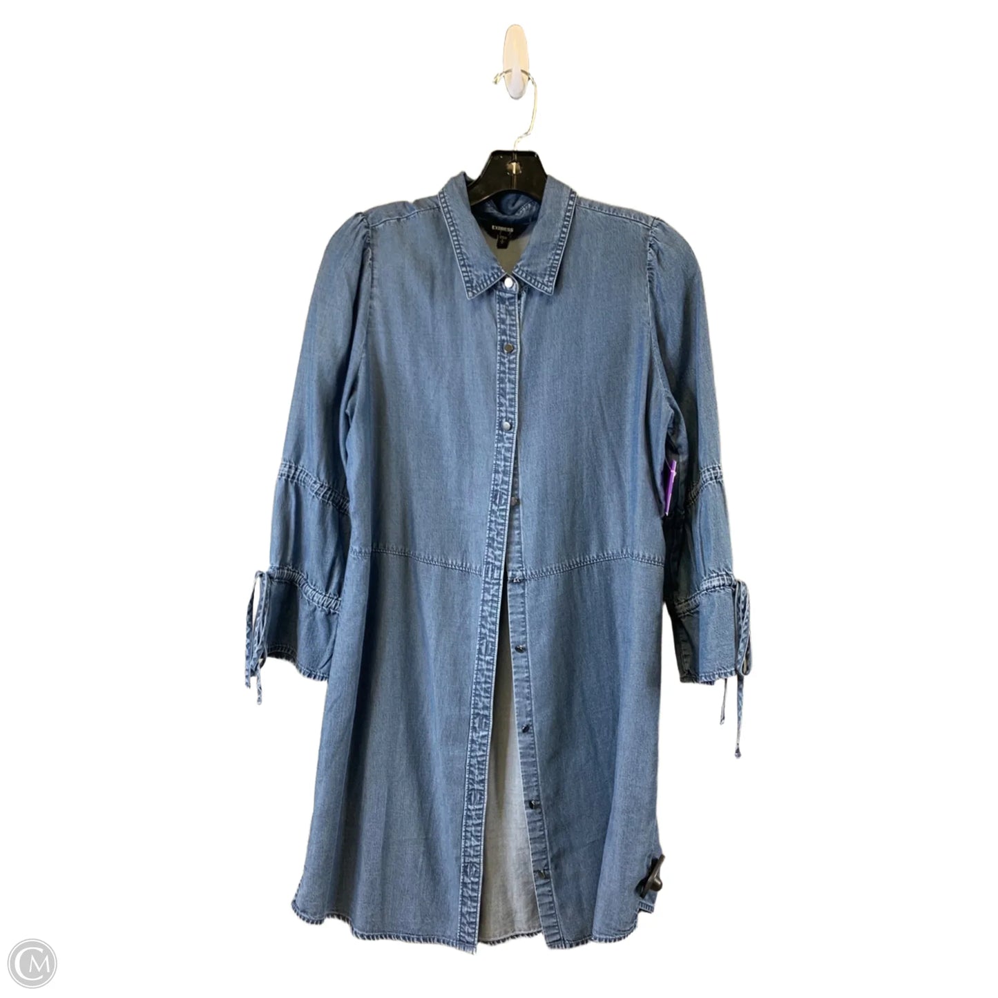 Dress Casual Midi By Express In Blue Denim, Size: Sp