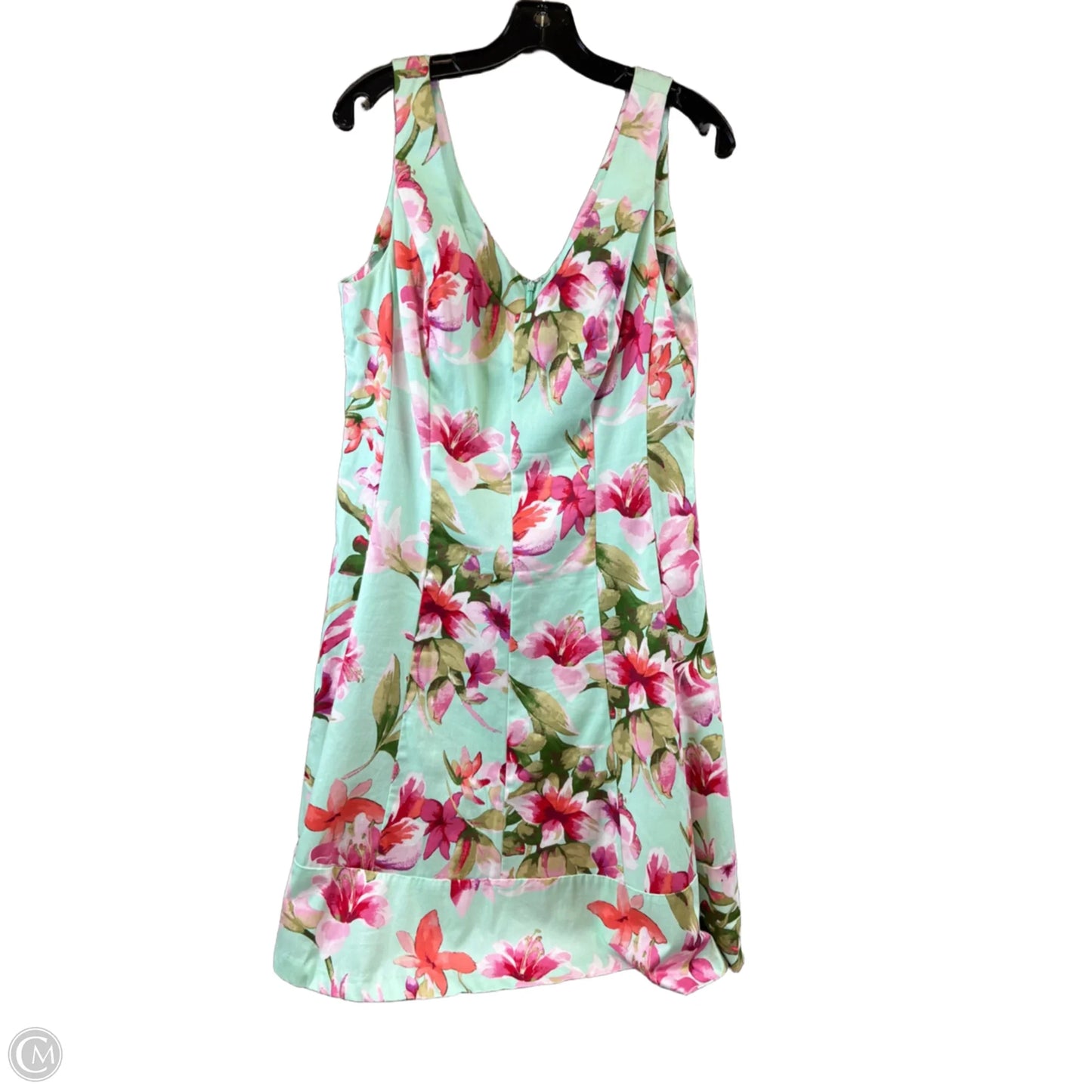 Dress Casual Midi By Chaps In Blue & Pink, Size: Xl