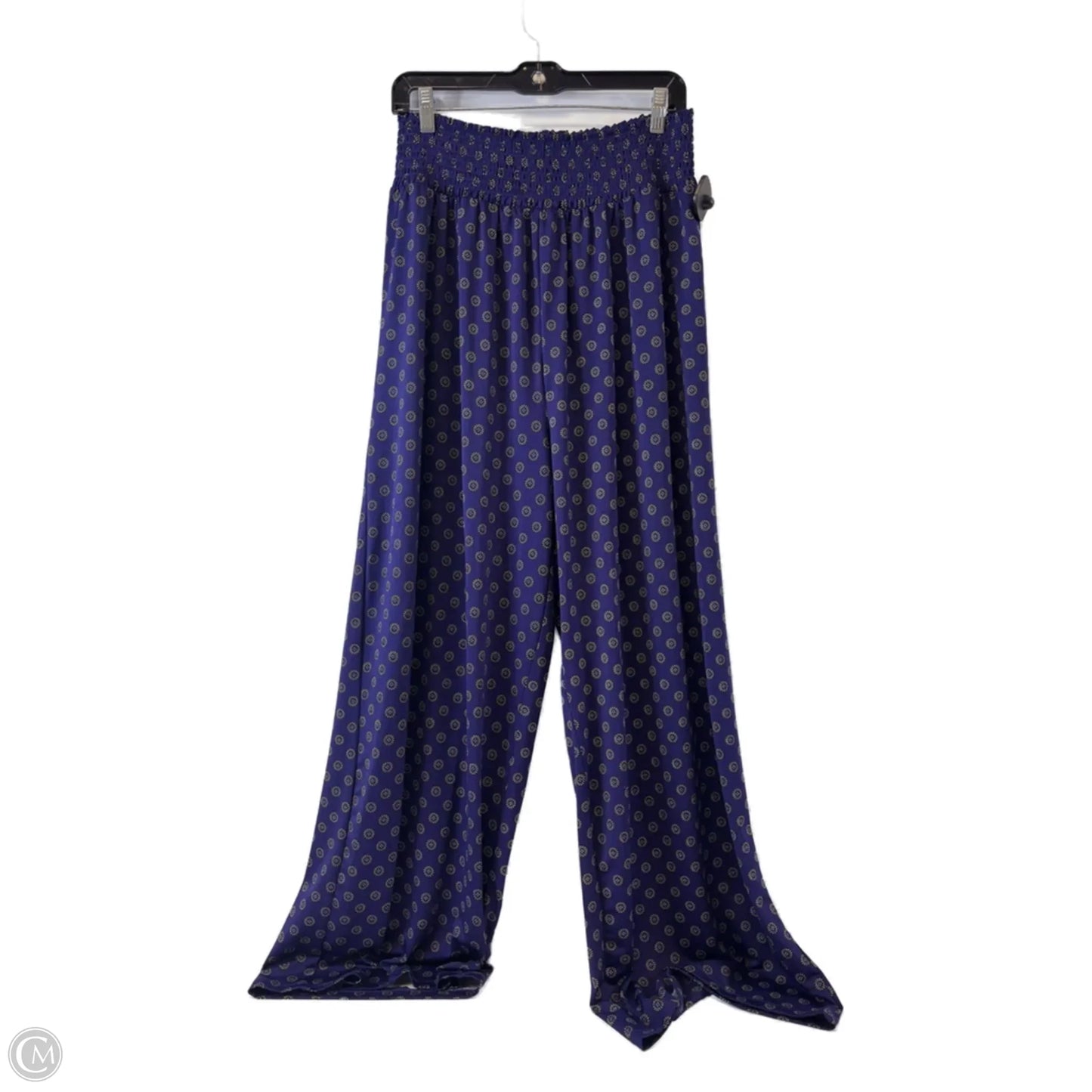 Pants Wide Leg By H&m In Blue & Yellow, Size: 12