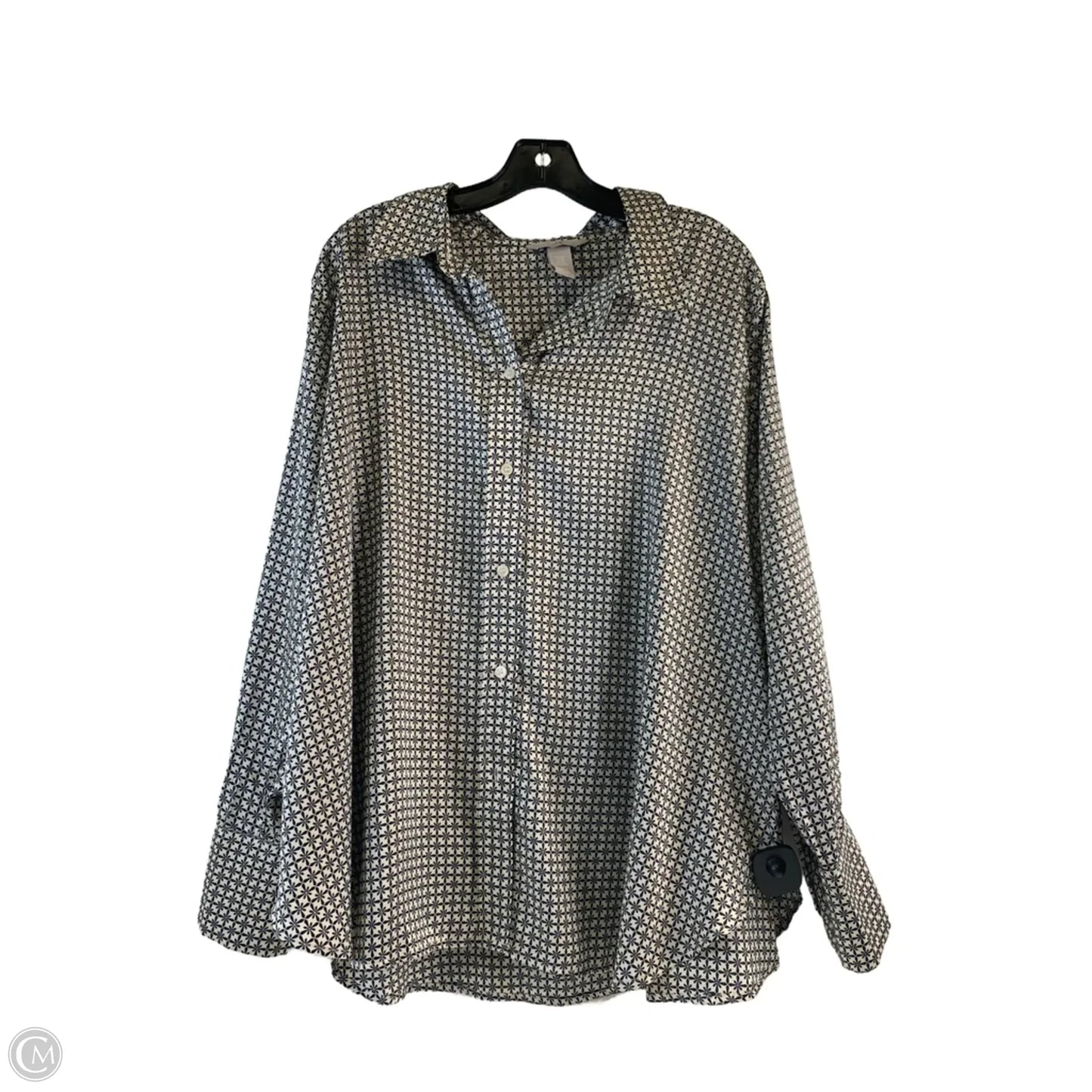 Top Long Sleeve By H&m In Black & White, Size: Xxl