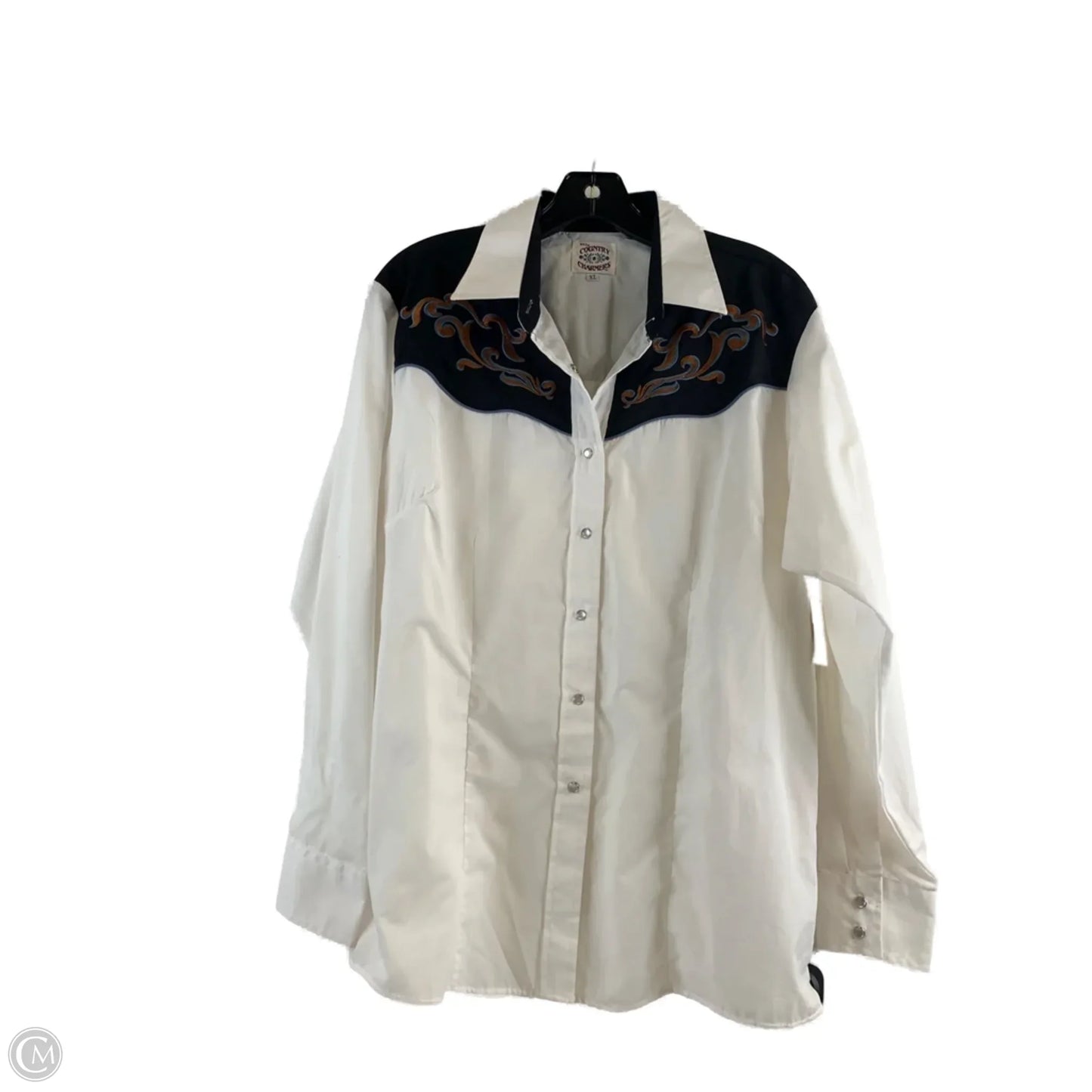 Top Long Sleeve By Clothes Mentor In White, Size: Xl