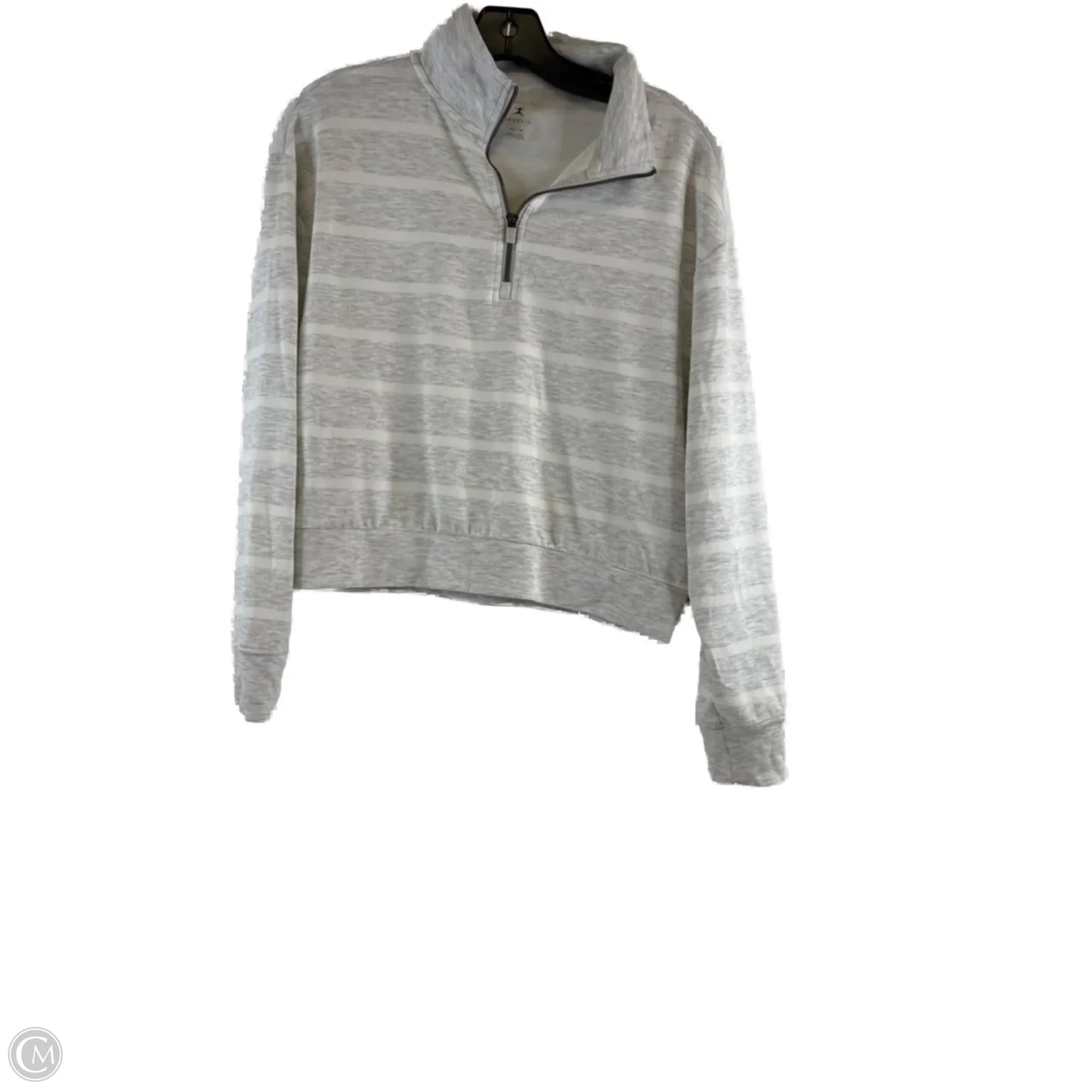 Top Long Sleeve By Danskin In Grey & White, Size: Xs