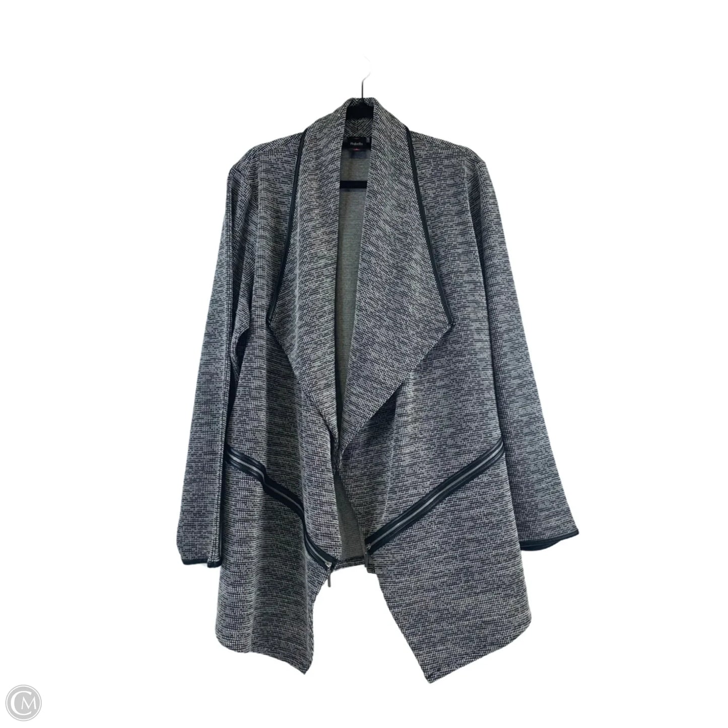 Sweater Cardigan By Rafaella In Grey, Size: 2x
