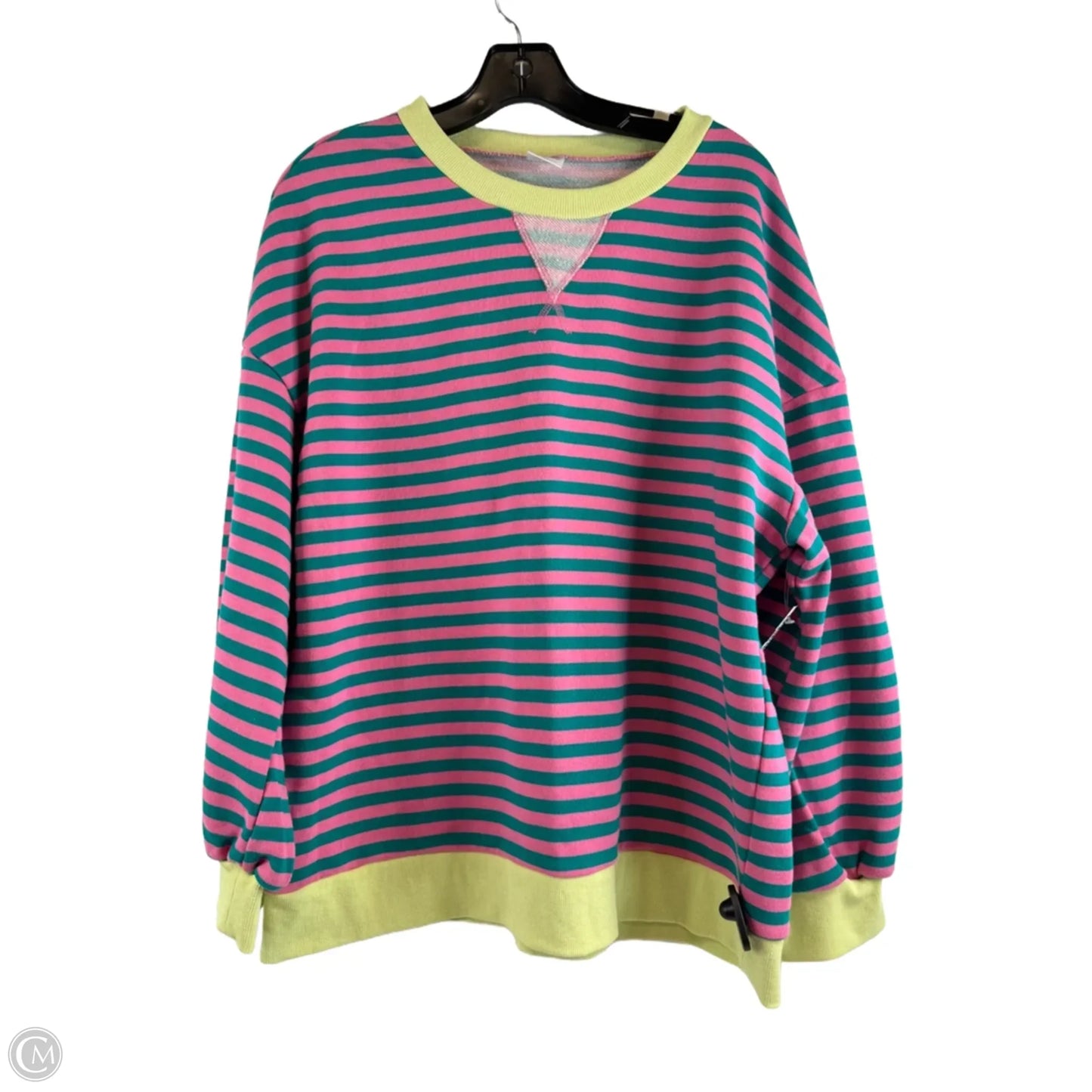 Top Long Sleeve By Clothes Mentor In Blue & Pink, Size: Xl