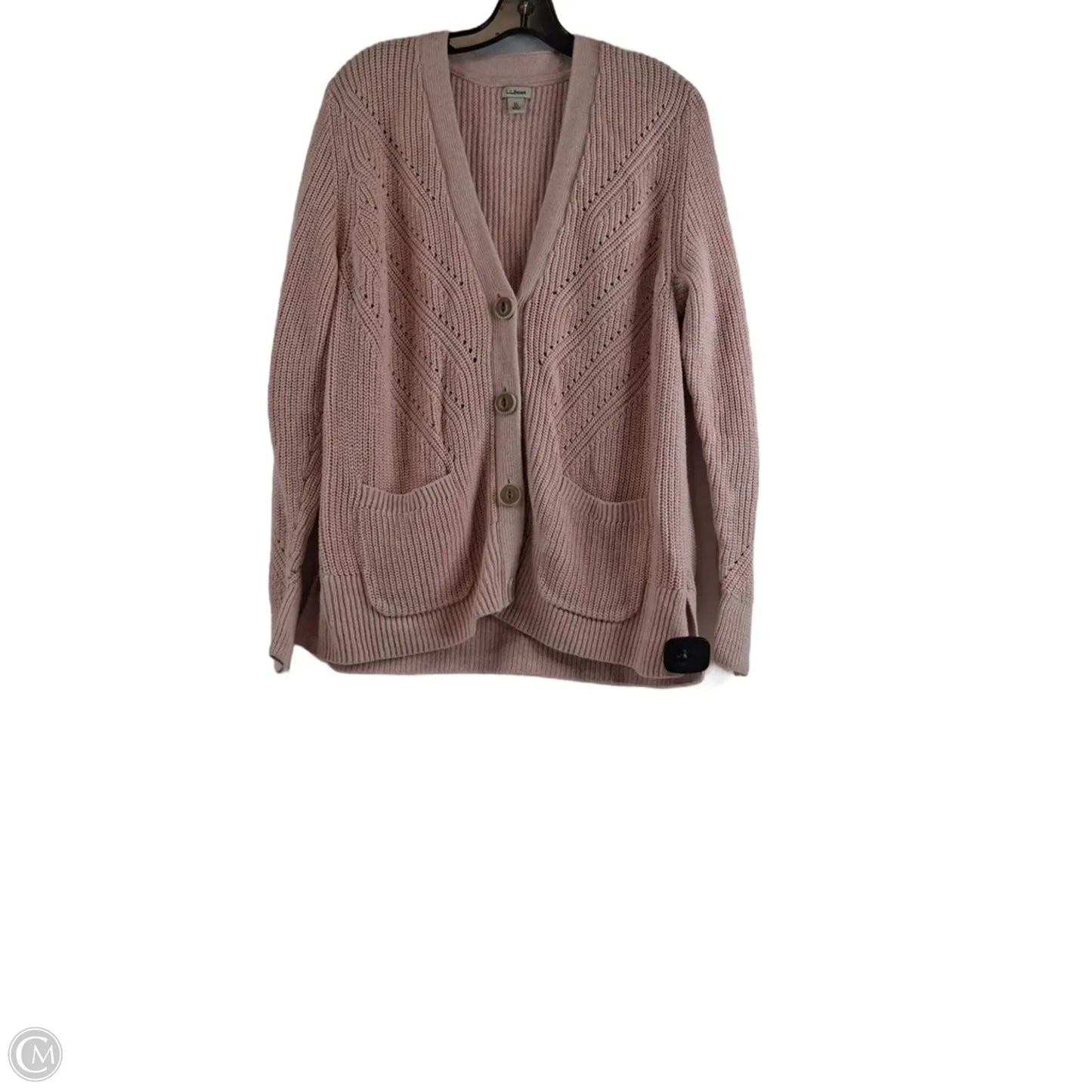 Sweater Cardigan By L.l. Bean In Pink, Size: Xl