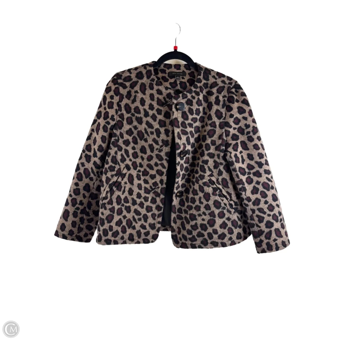 Blazer By Ann Taylor In Leopard Print, Size: M