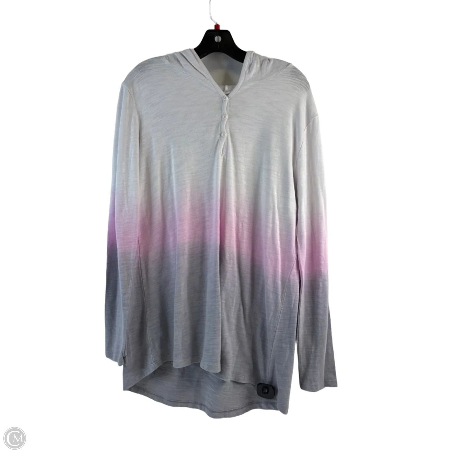 Top Long Sleeve By Earth Yoga In Purple & White, Size: L