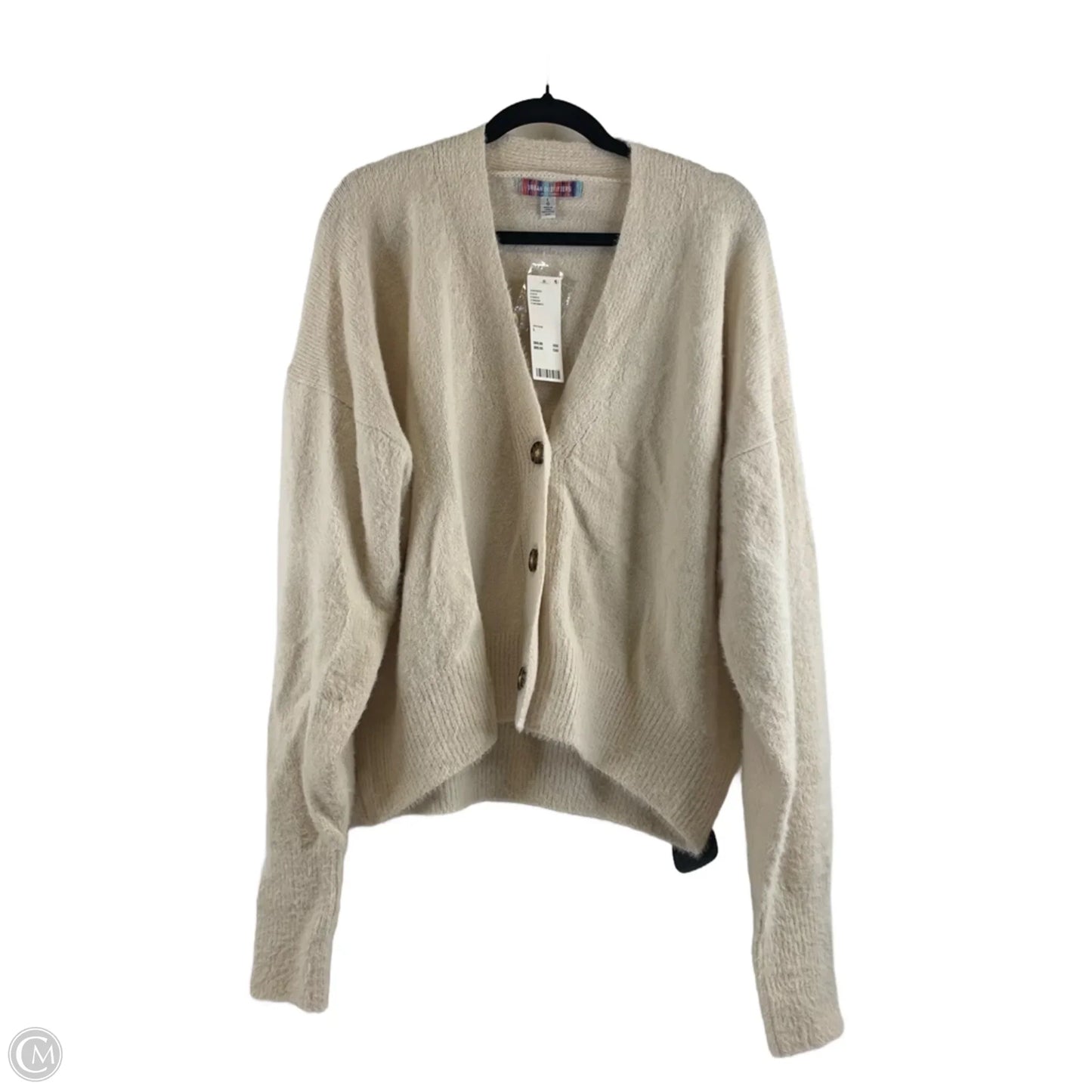 Sweater Cardigan By Urban Outfitters In Cream, Size: L