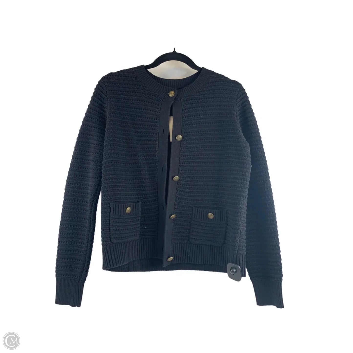 Sweater Cardigan By Loft In Black, Size: S