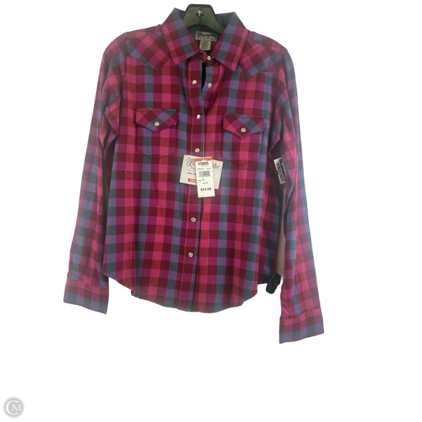 Top Long Sleeve By Wrangler In Pink & Purple, Size: Sp