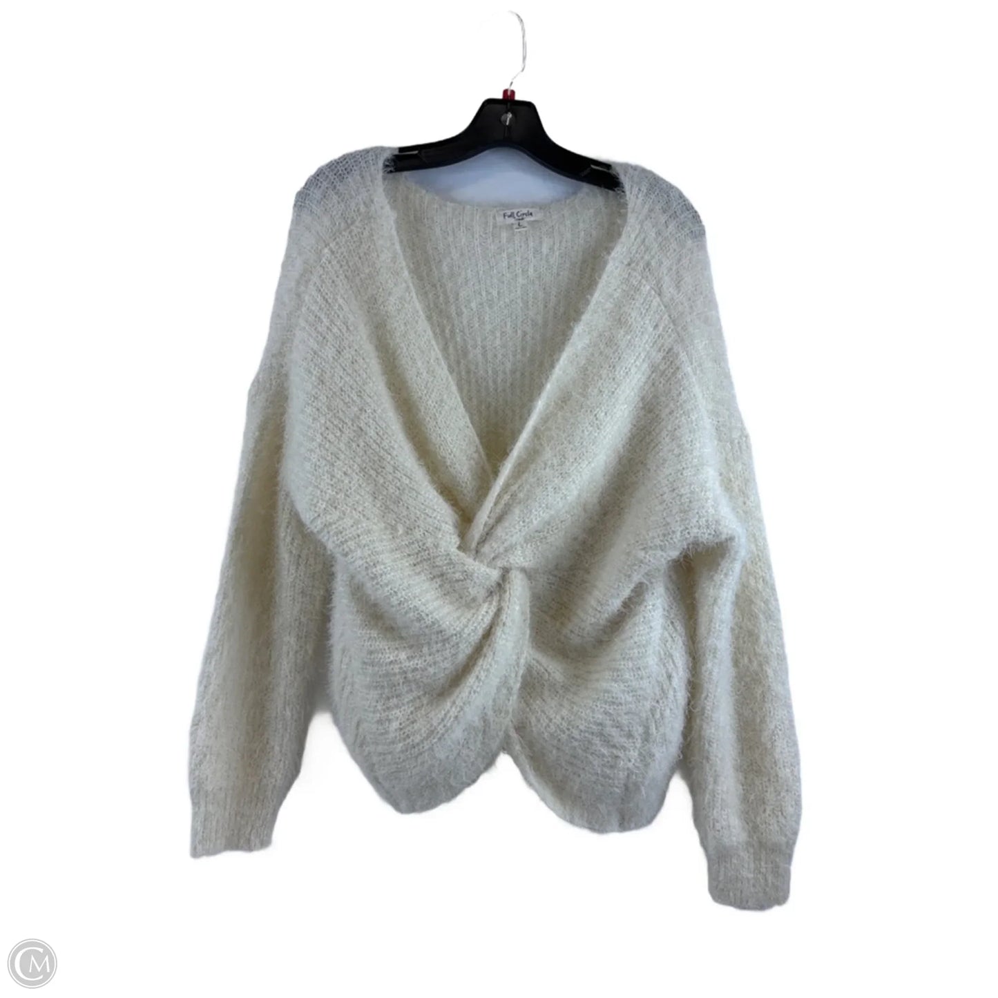 Sweater By Clothes Mentor In Cream, Size: L
