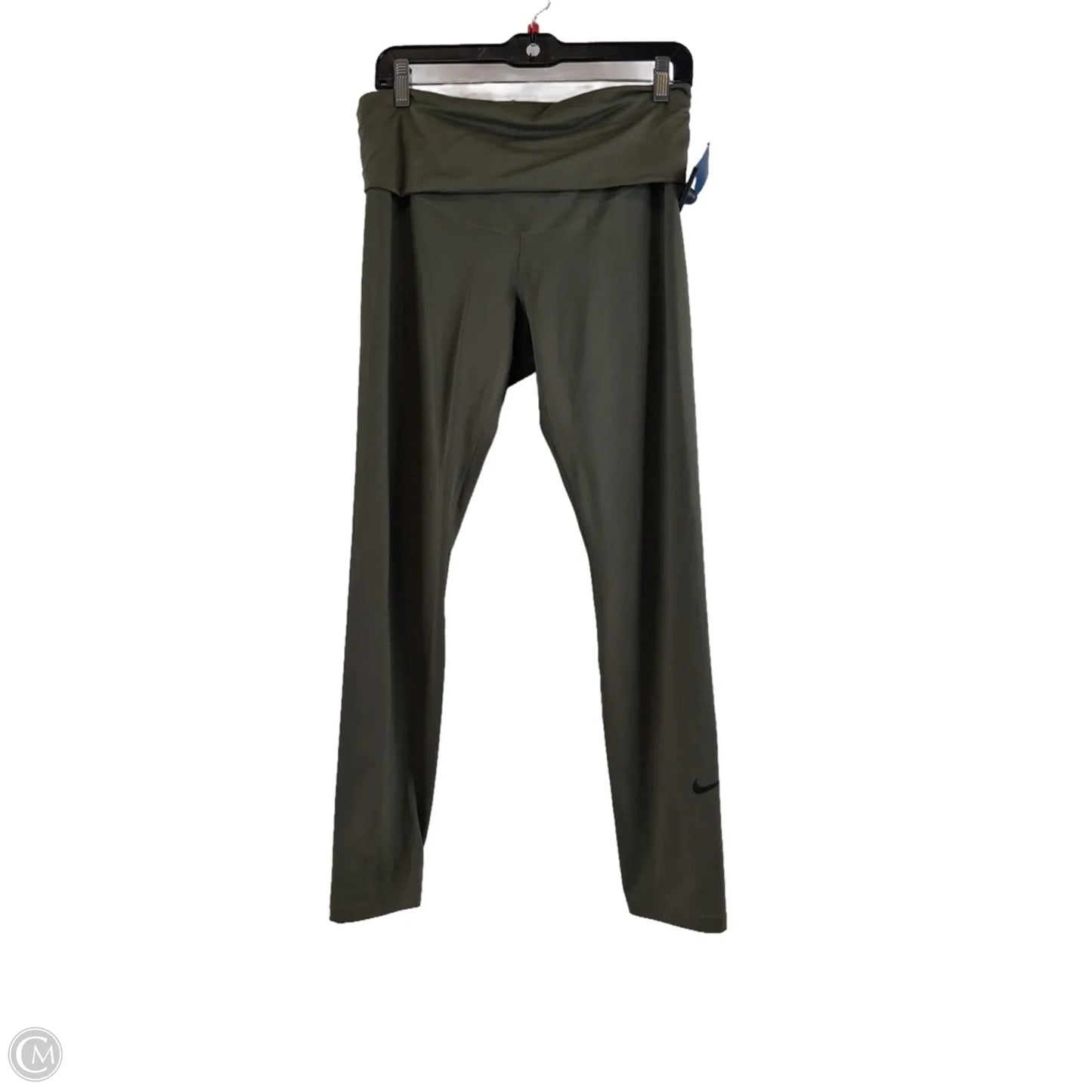 Athletic Leggings By Nike Apparel In Green, Size: L