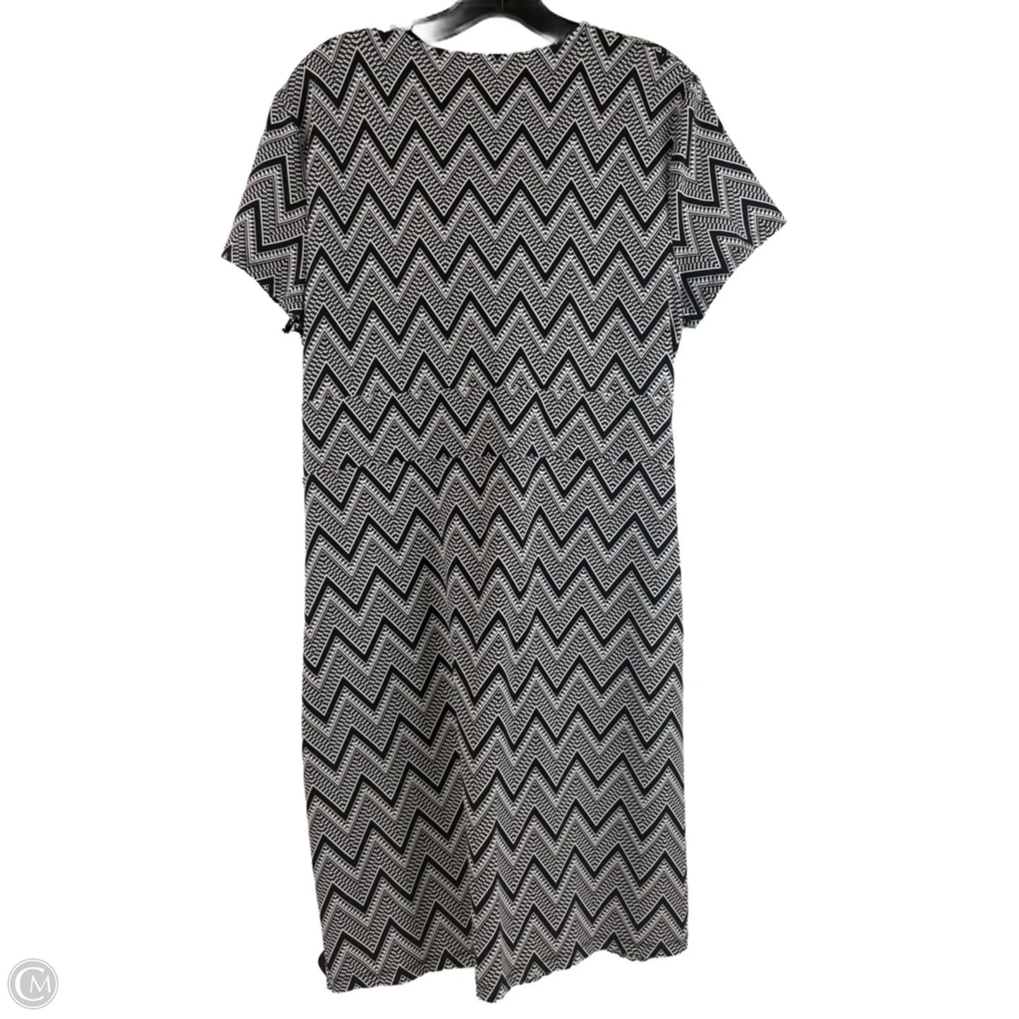 Dress Casual Midi By Talbots In Black & White, Size: Xl
