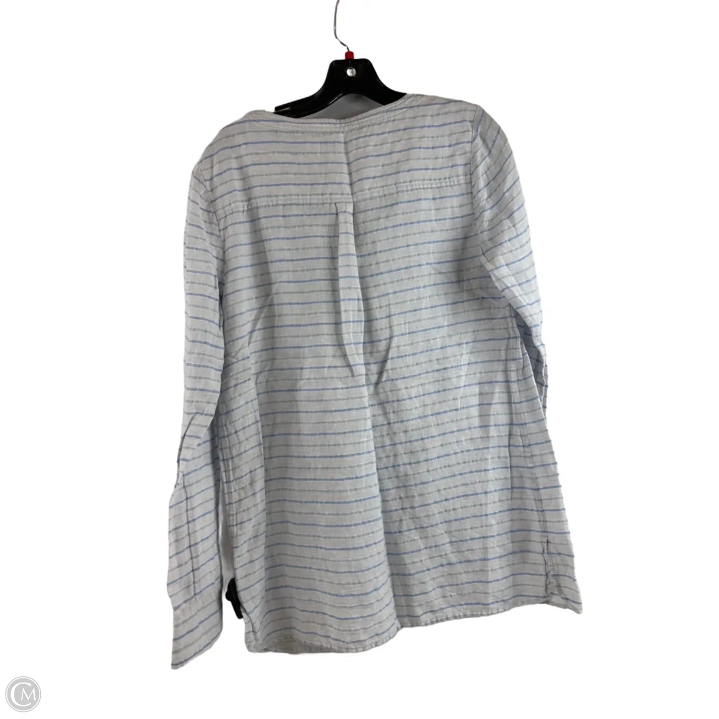 Top Long Sleeve By Vineyard Vines In Blue & Green, Size: M