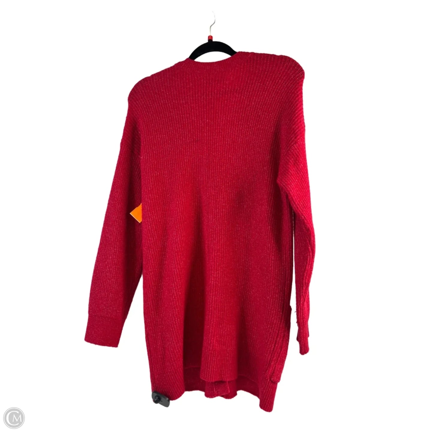 Sweater Cardigan By Loft In Red, Size: L