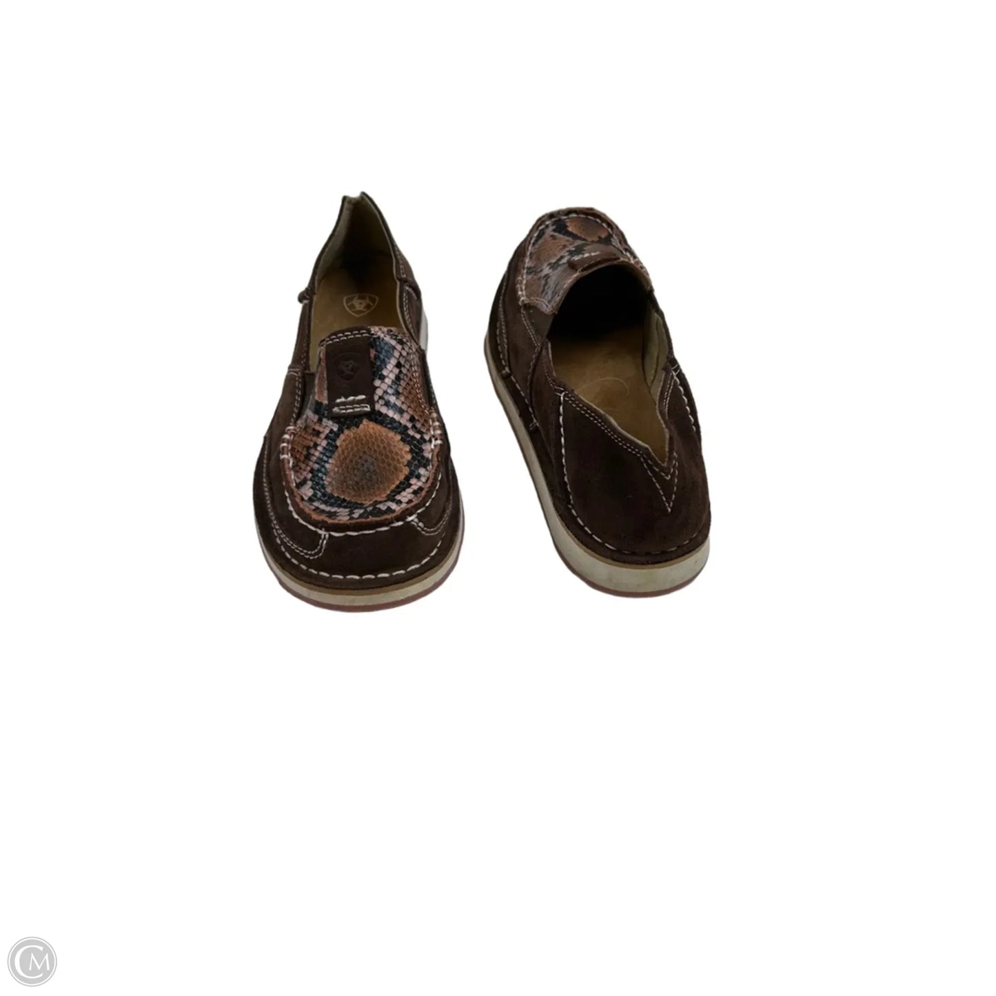 Shoes Flats By Ariat In Brown & Pink, Size: 6.5