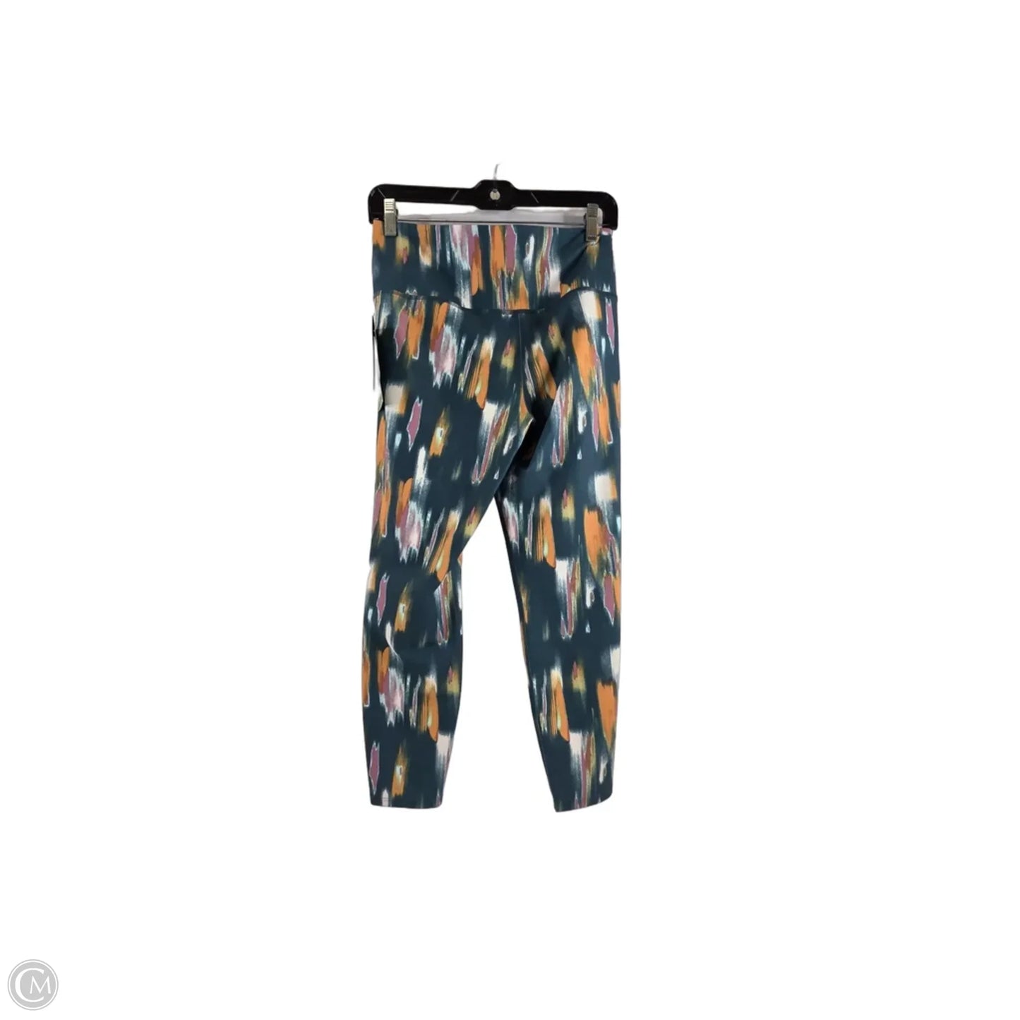 Athletic Leggings By L.l. Bean In Green & Yellow, Size: Mp
