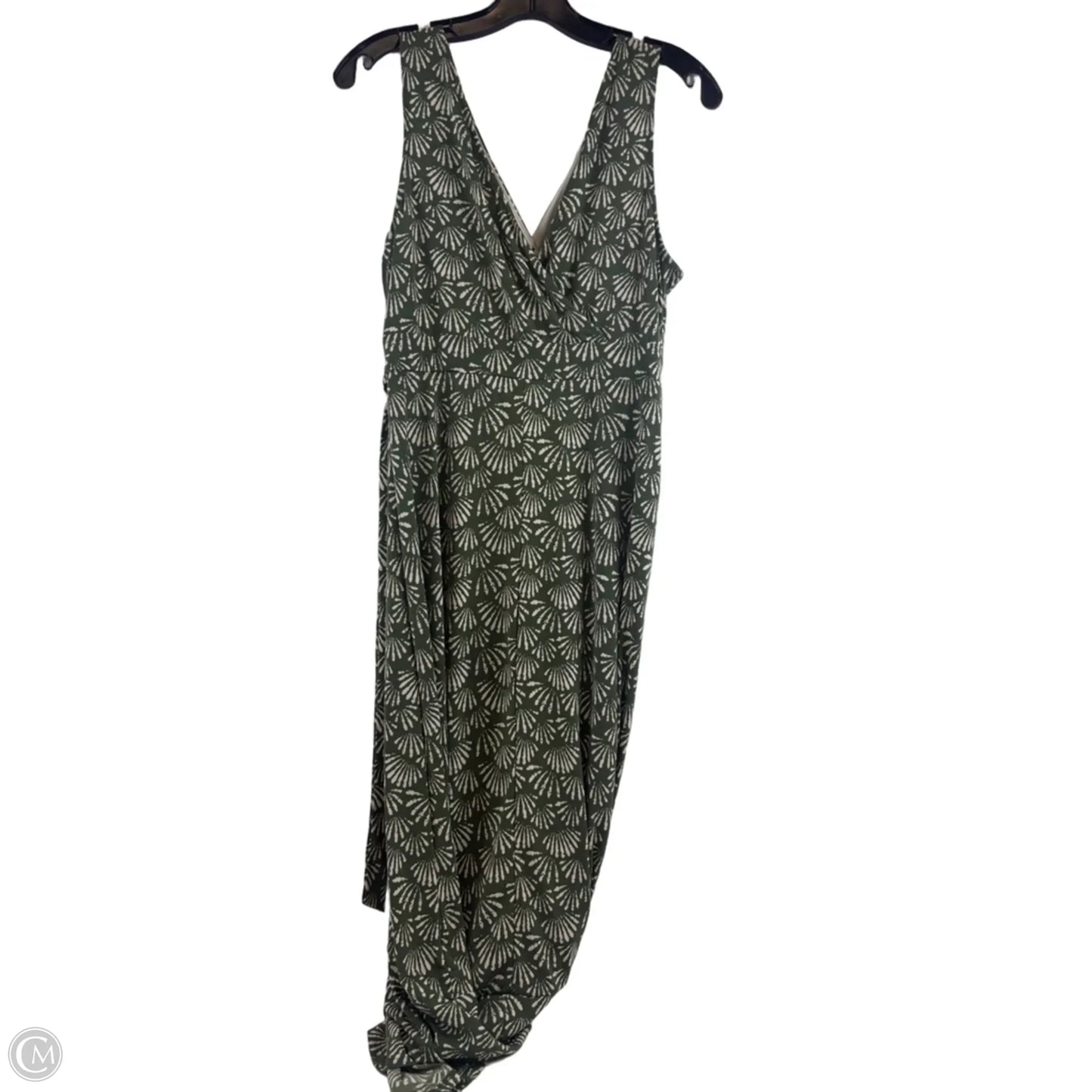 Dress Casual Midi By Gilli In Green & White, Size: S